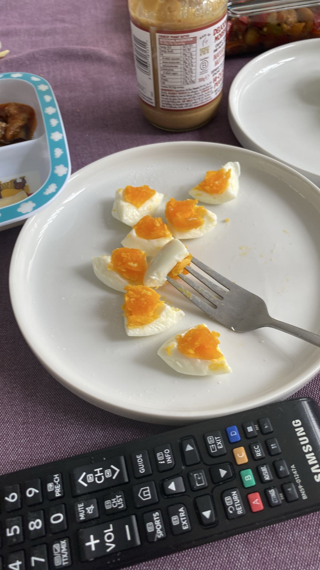 haşlanmış yumurta tabağı