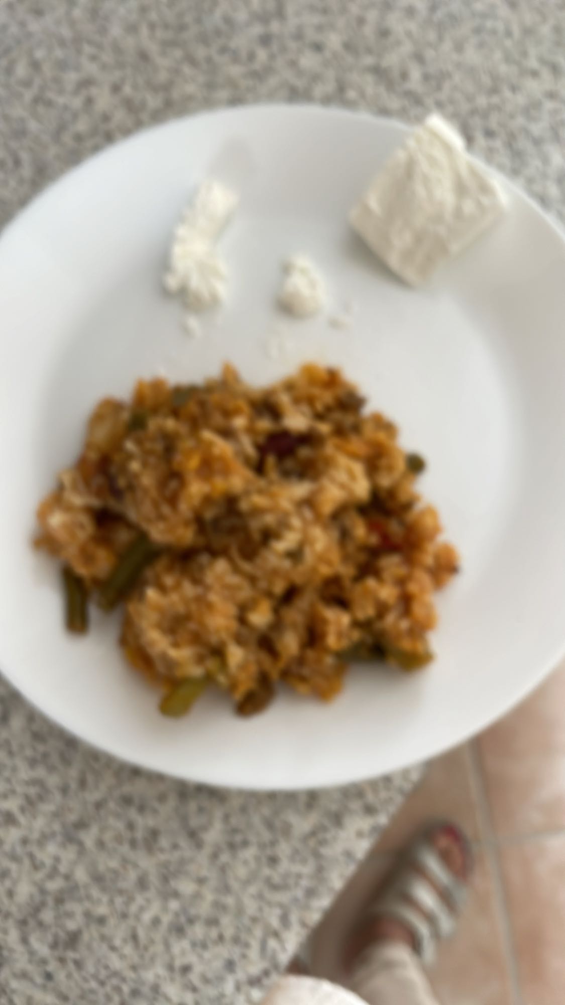 Sebzeli yumurtalı pilav