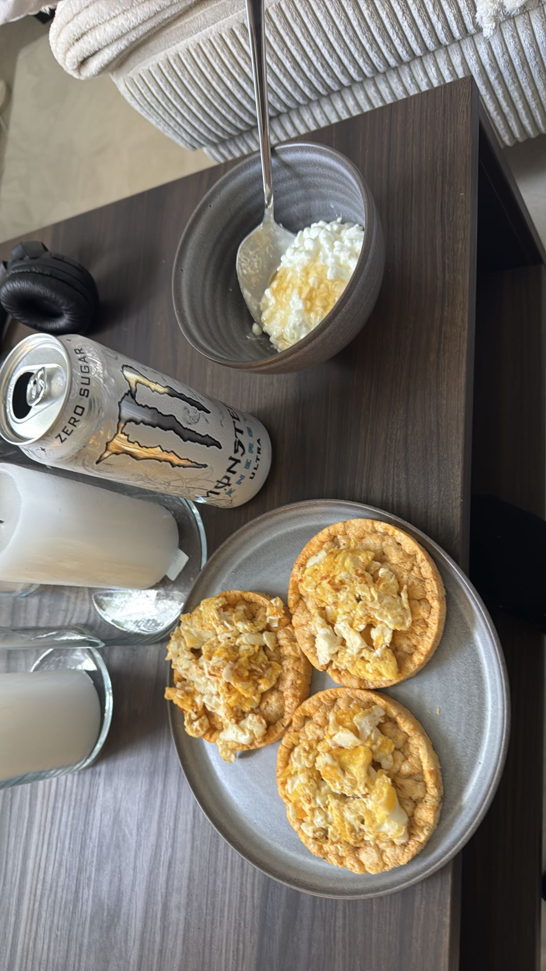 Riskakor med ägg och keso