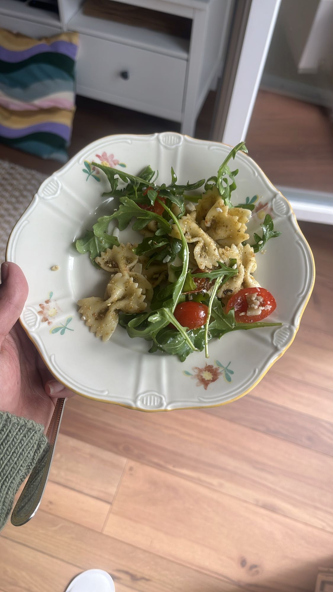 Pasta met rucola en tomaat