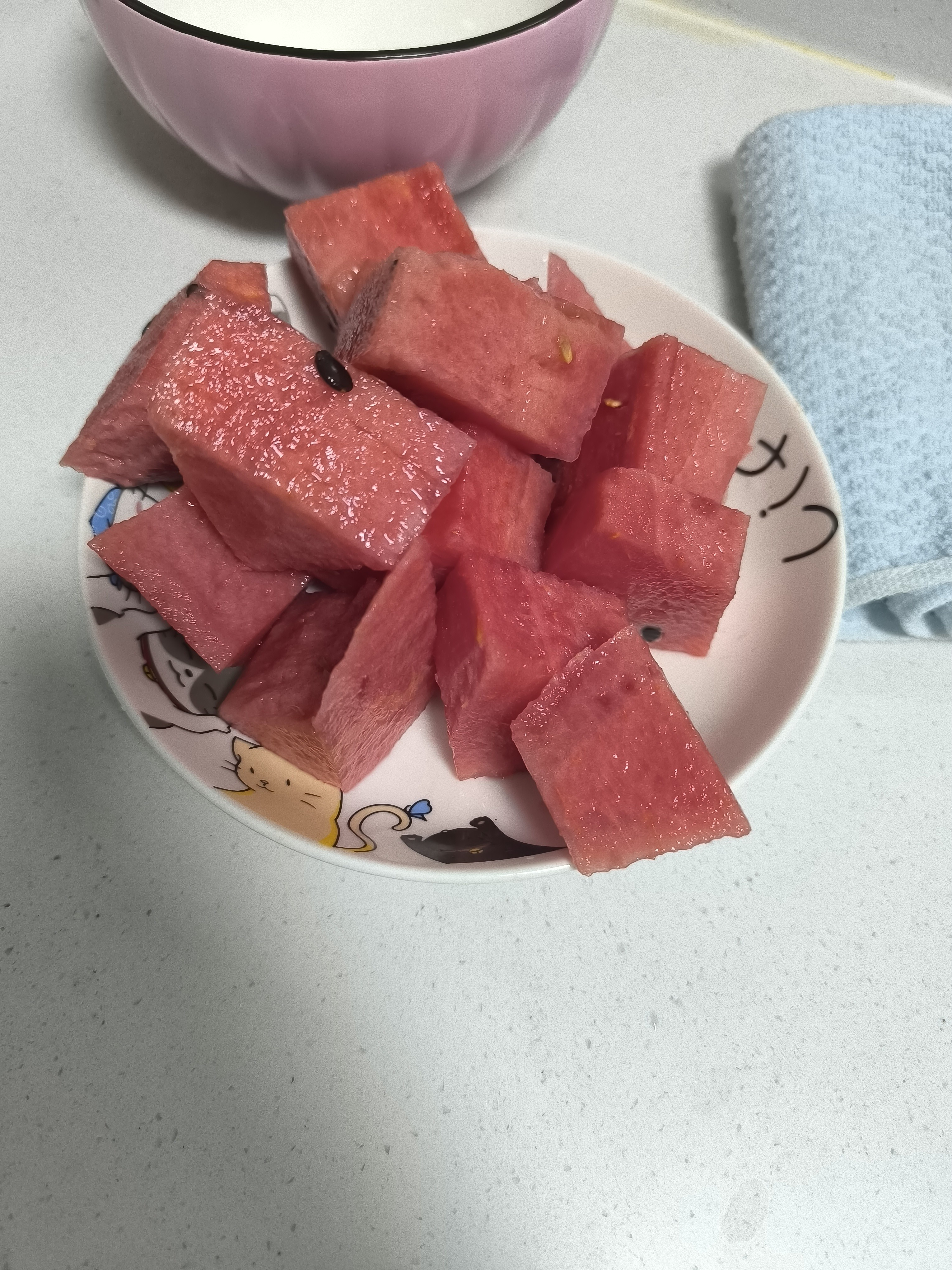 Watermelon cubes