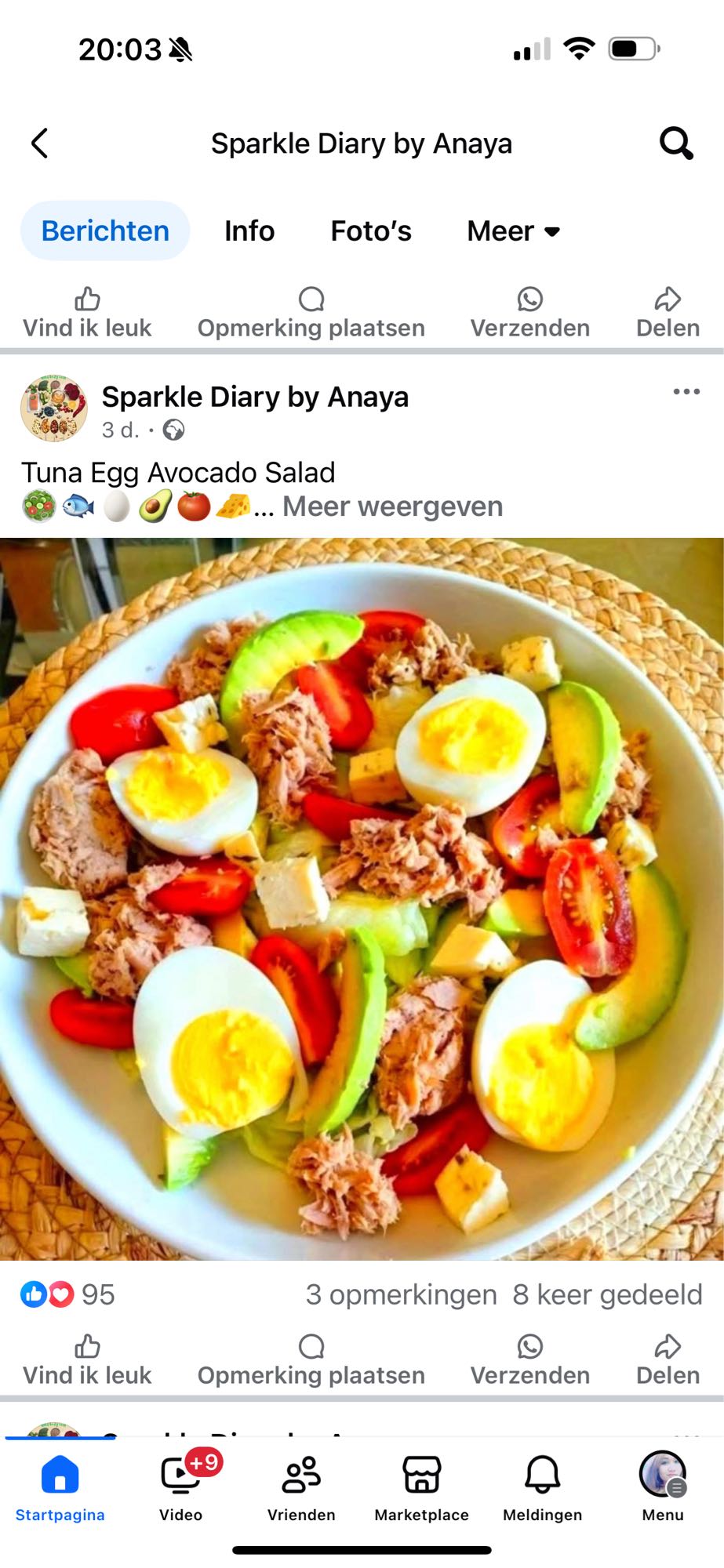 Tonijn Ei Avocado Salade