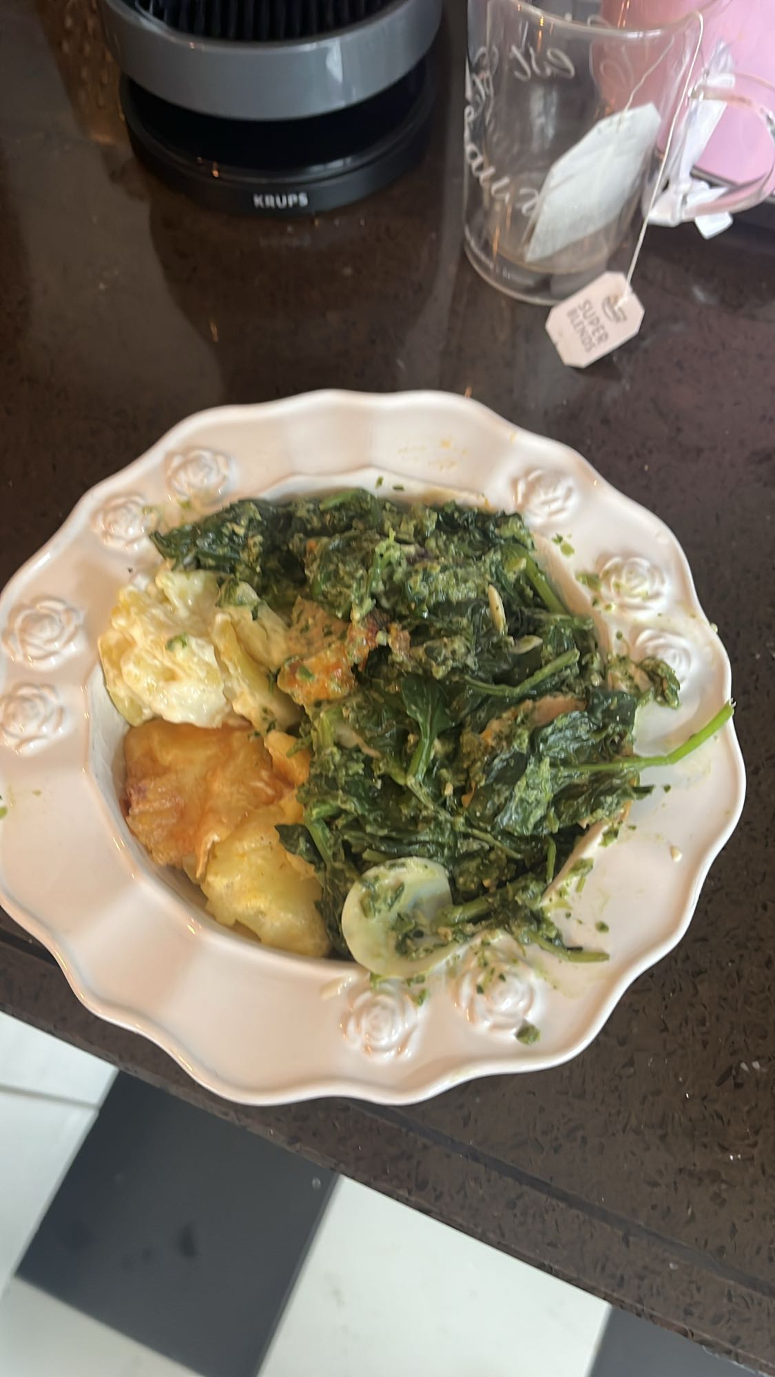 Aardappel en spinazie