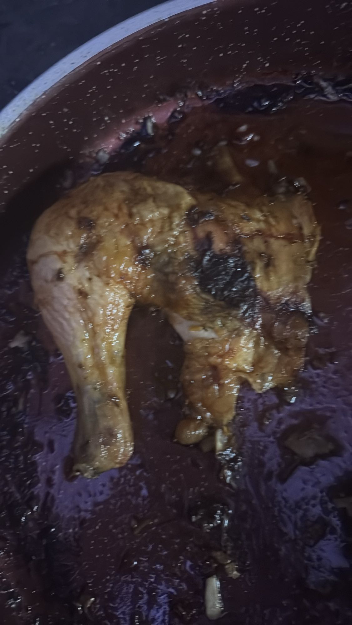 Pan-fried chicken leg