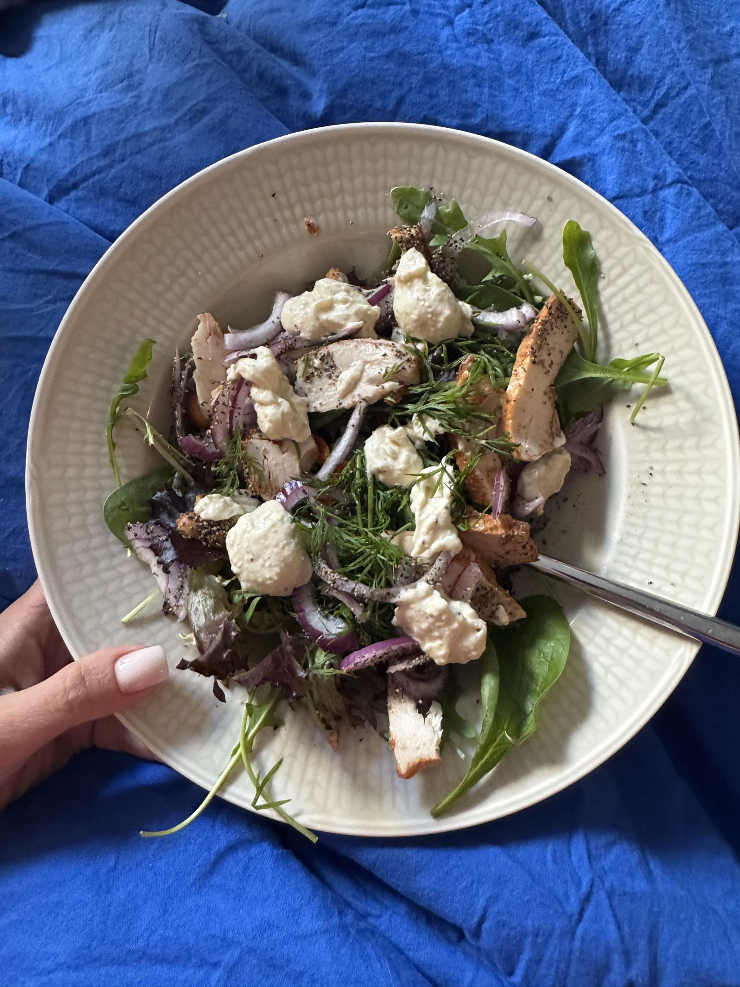 Kycklingsallad med ost