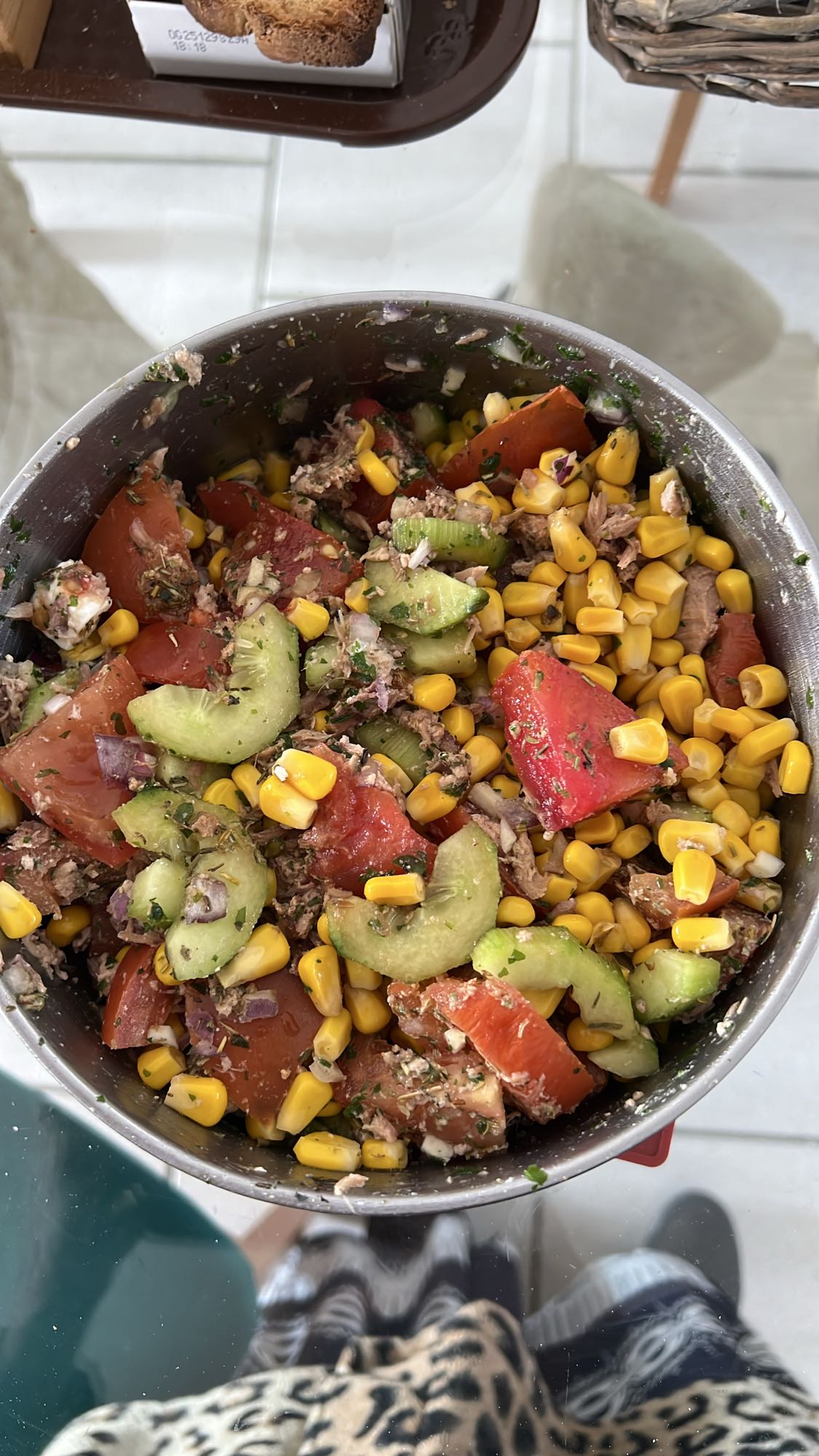 salade au thon et maïs