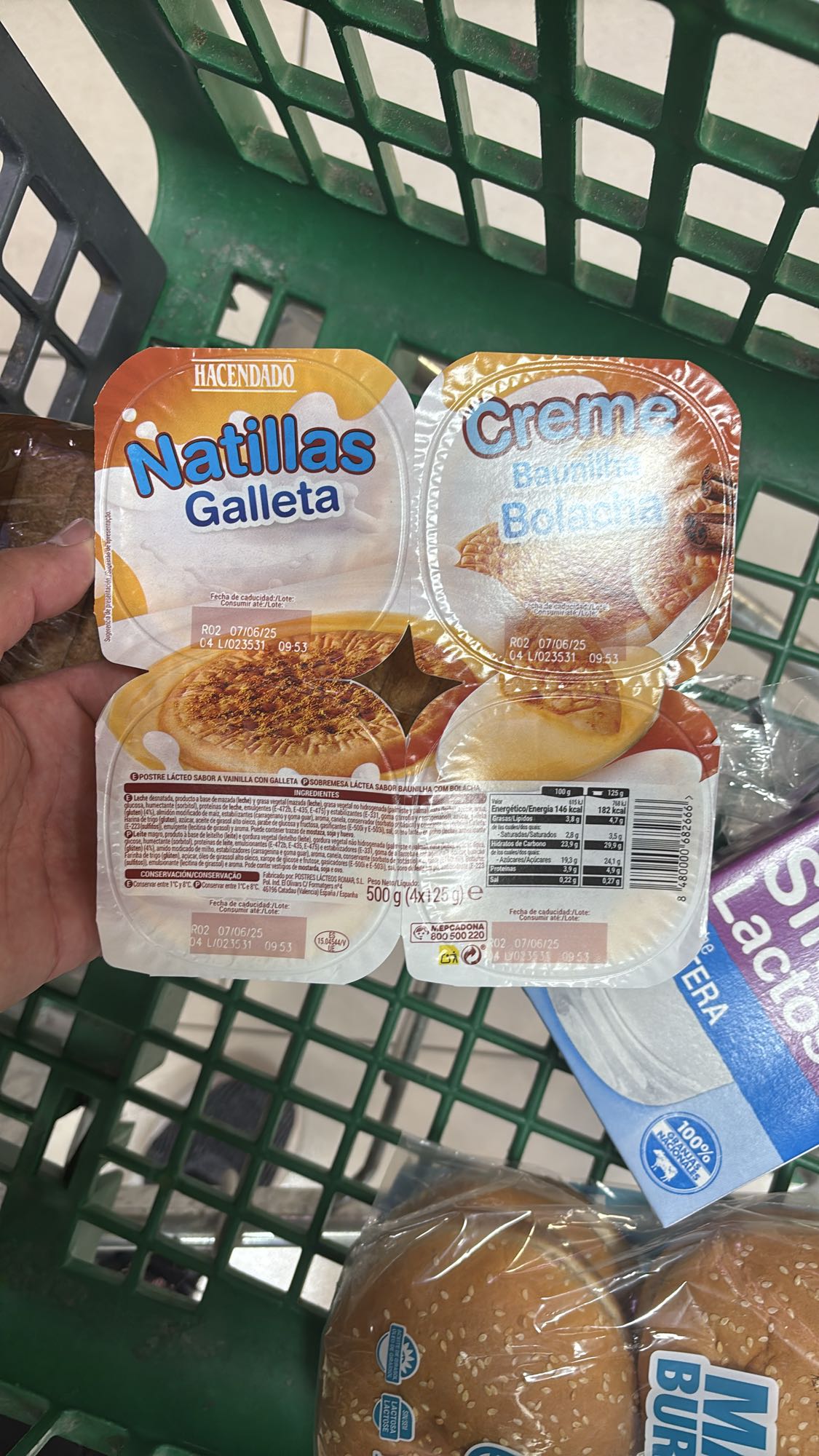 Natillas con galleta