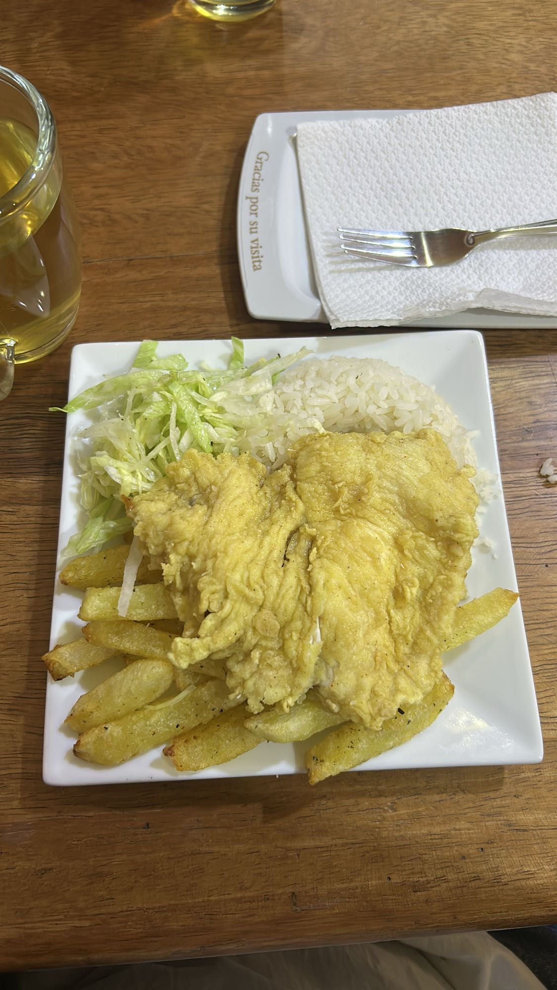 pescado empanizado con papas