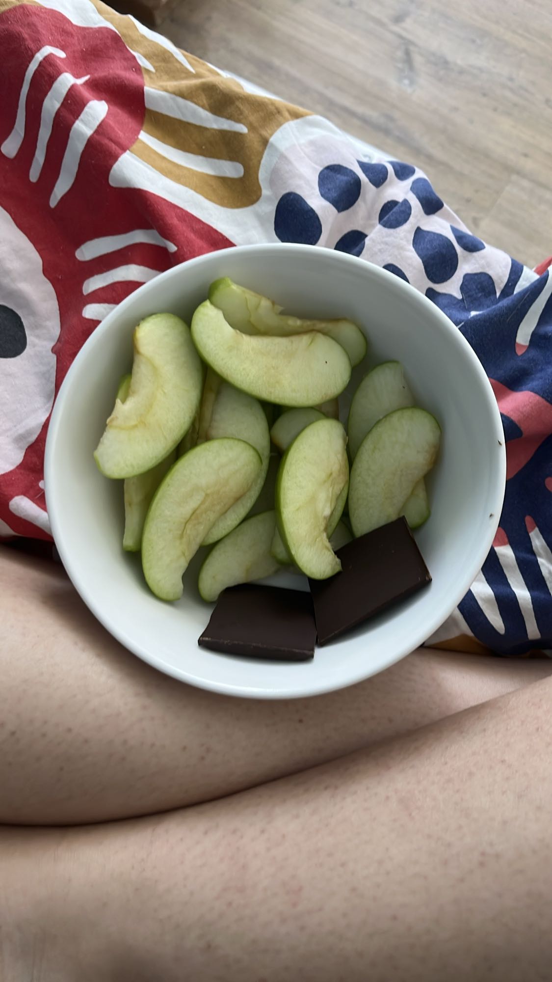 Pommes et chocolat noir