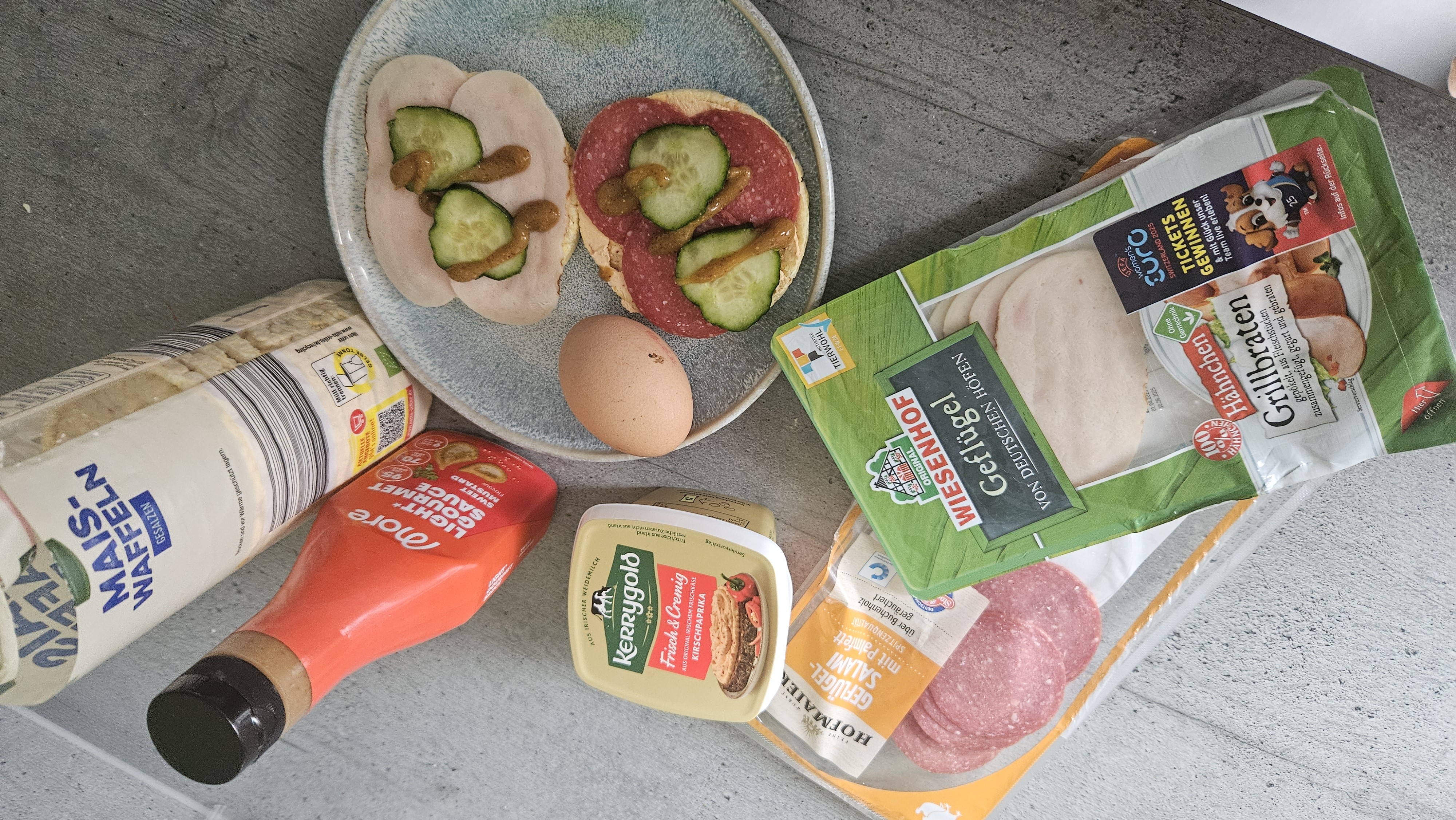 Maiswaffeln mit Belag