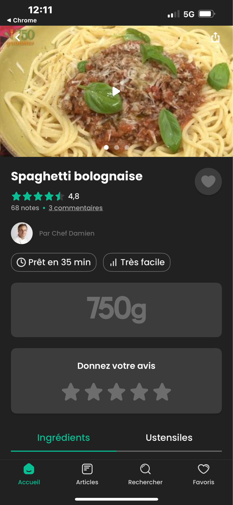 Spaghetti bolognaise