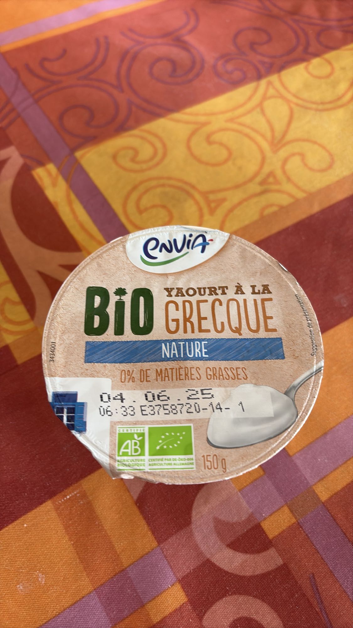 Yaourt grec nature bio