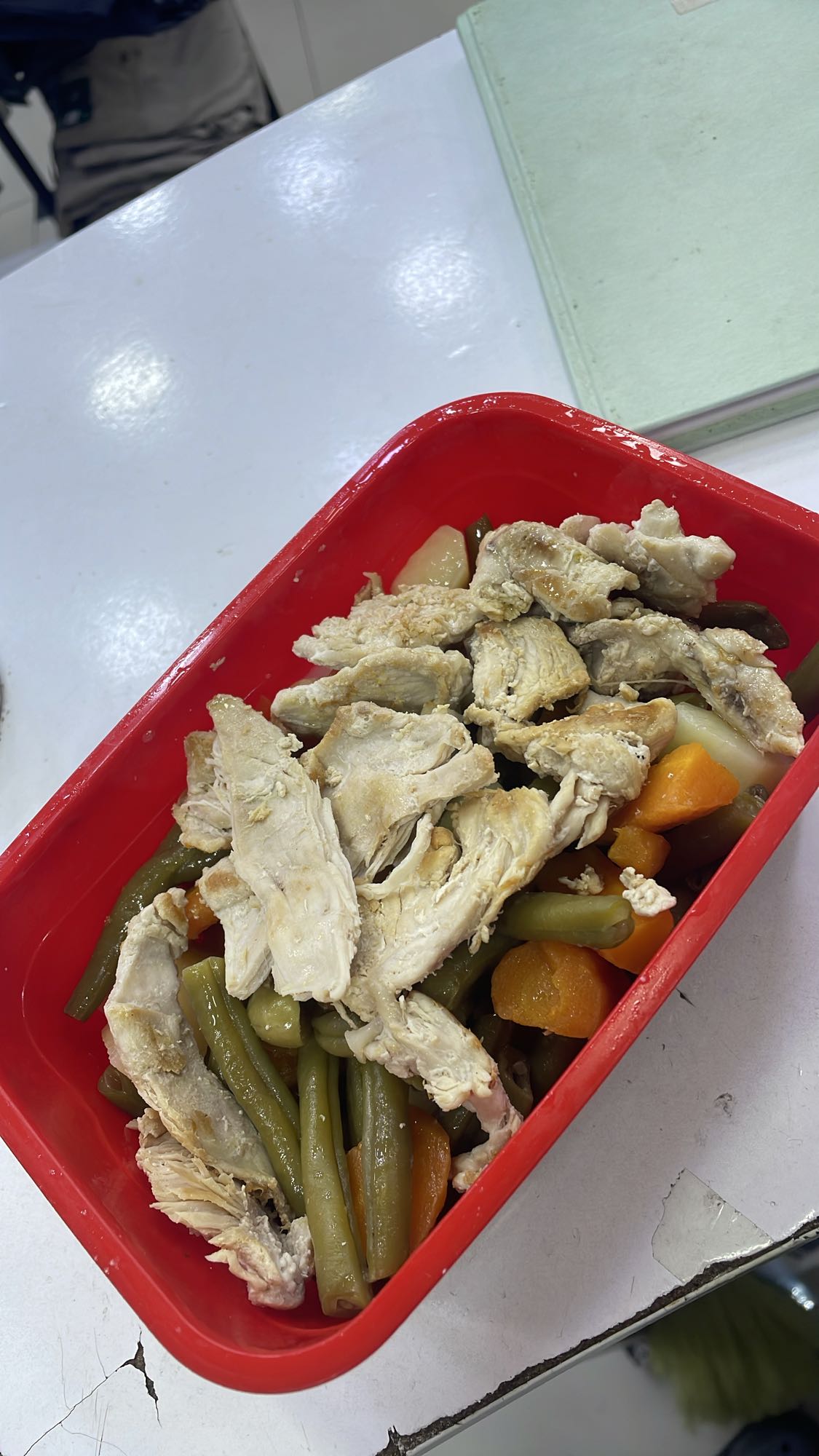 Poulet et légumes vapeur