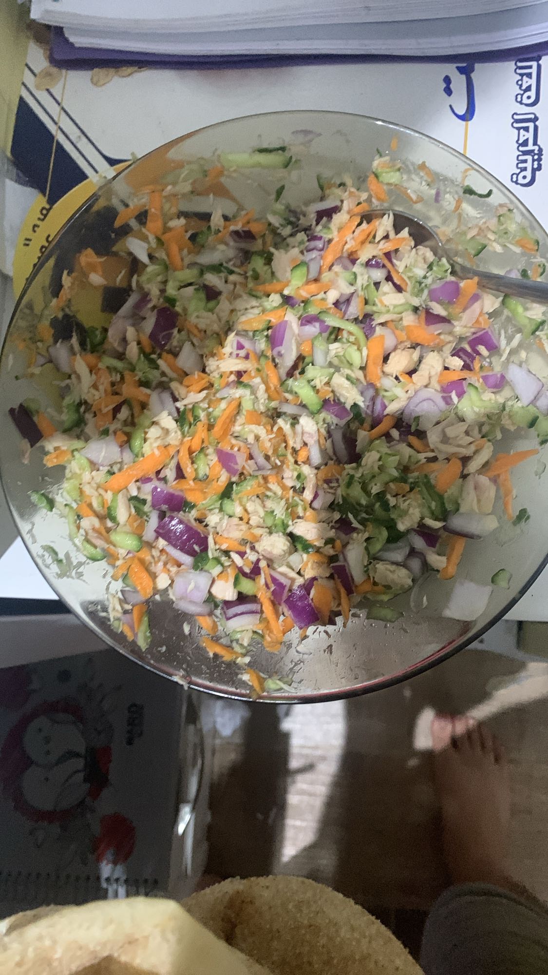 سلطة تونة وخضار