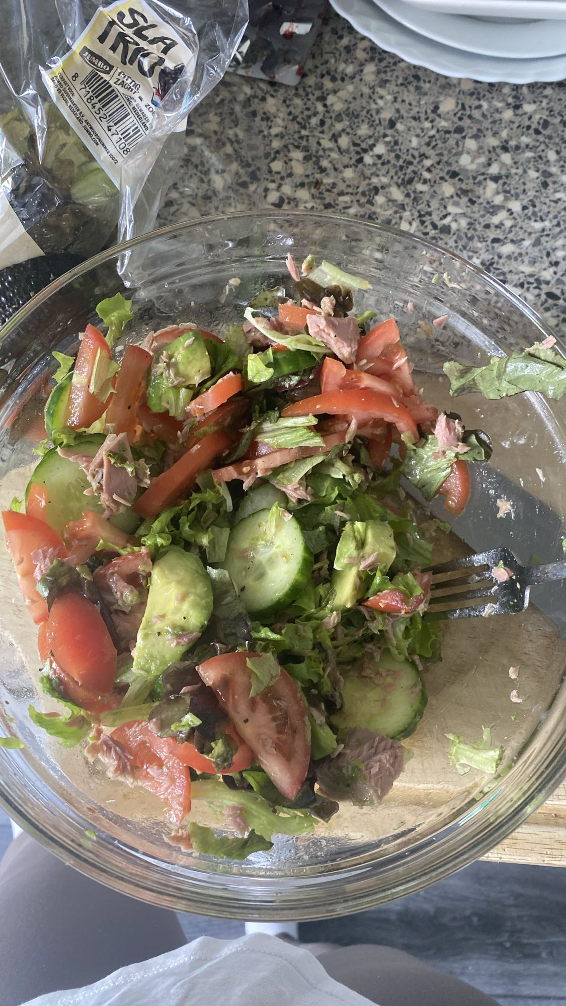 Tonijnsla met groenten