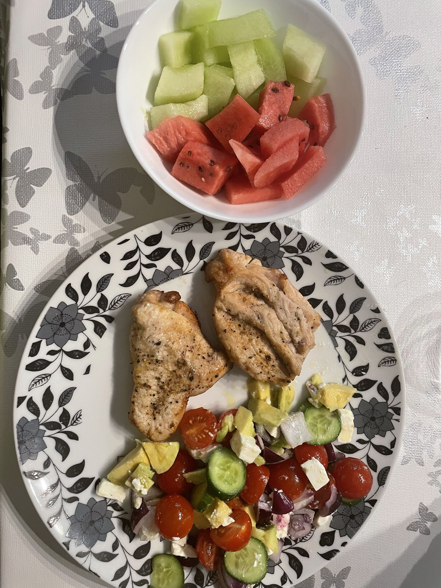 Grillet kylling med salat