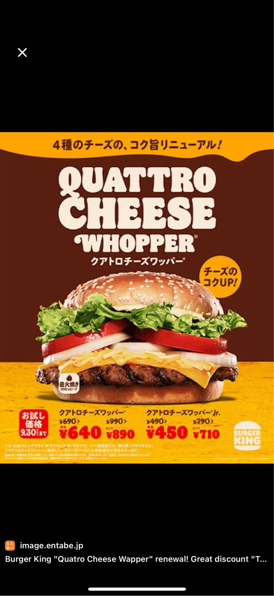 Quattro Cheese Whopper