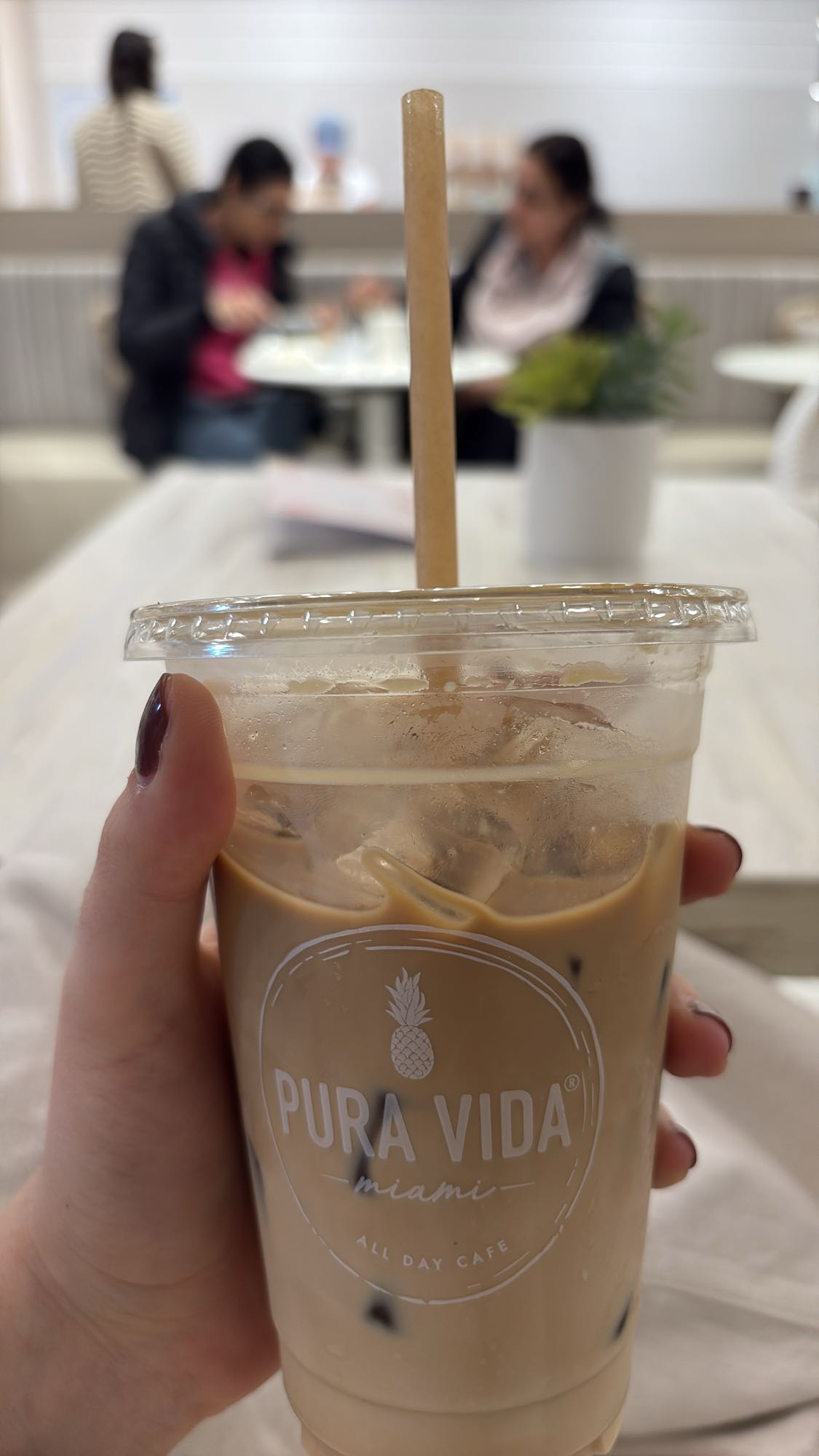 Iced coffee latte