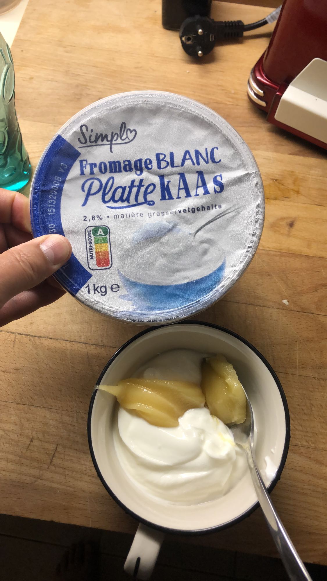 fromage blanc et poire