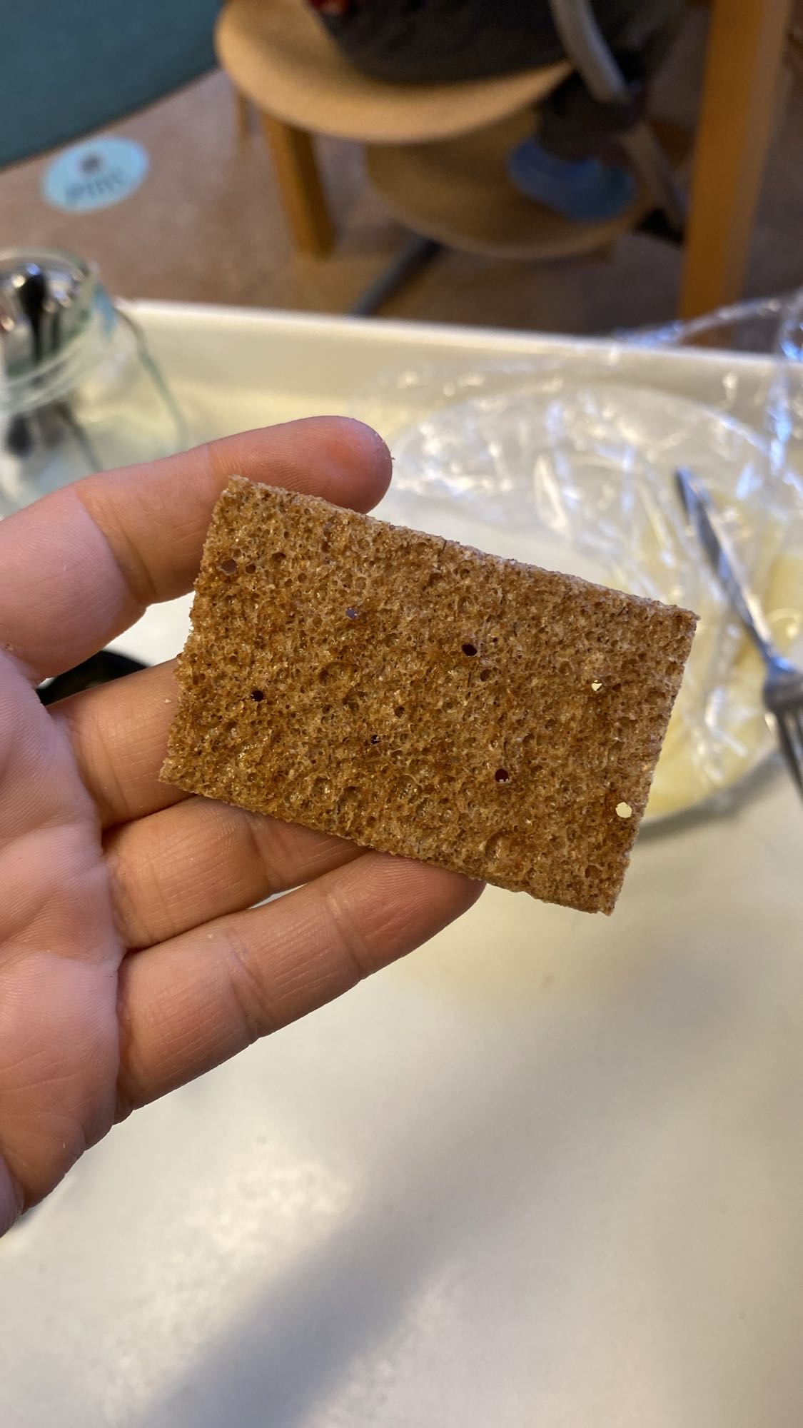 En halv fincrisp skiva