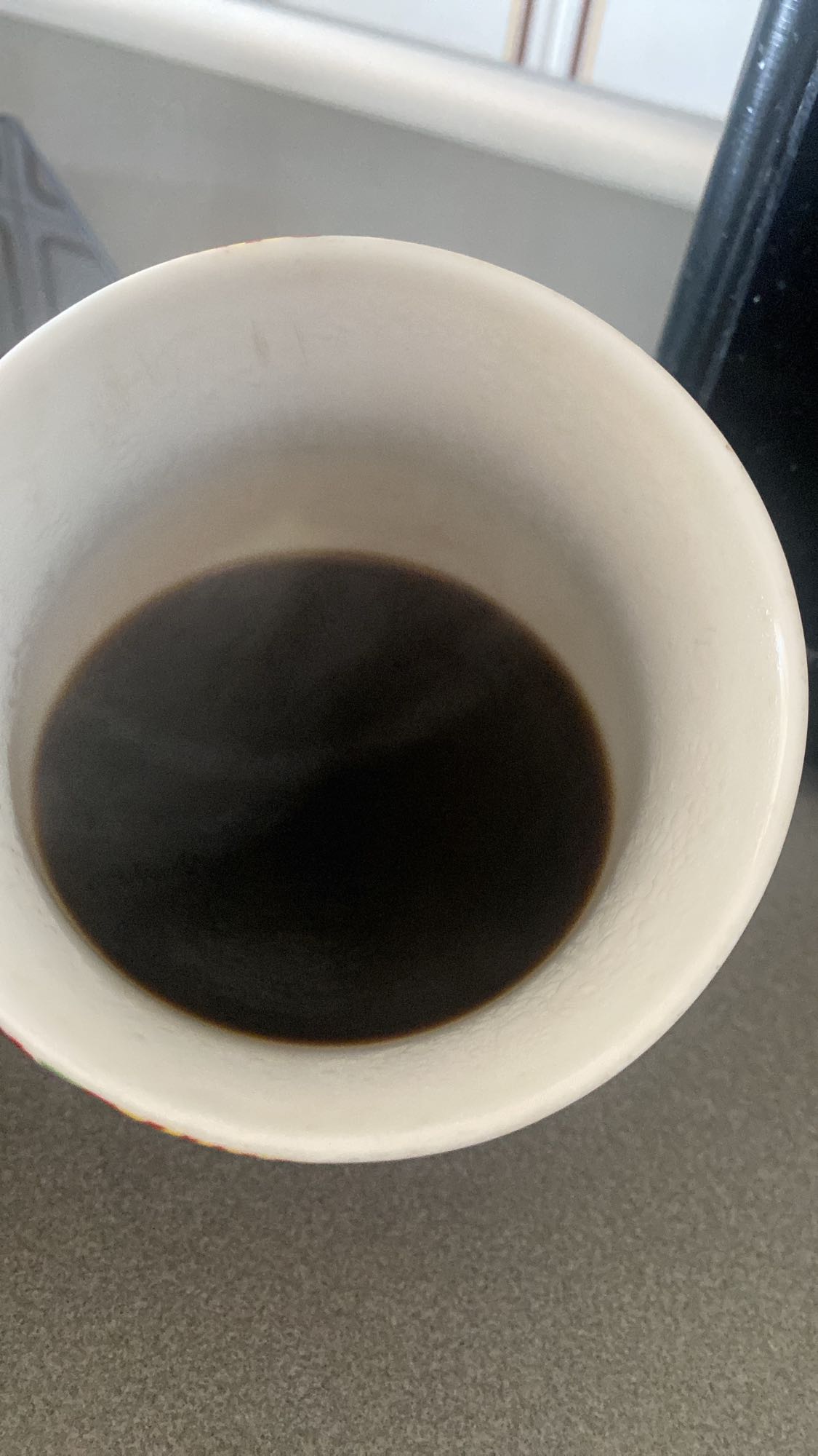 taza de café negro