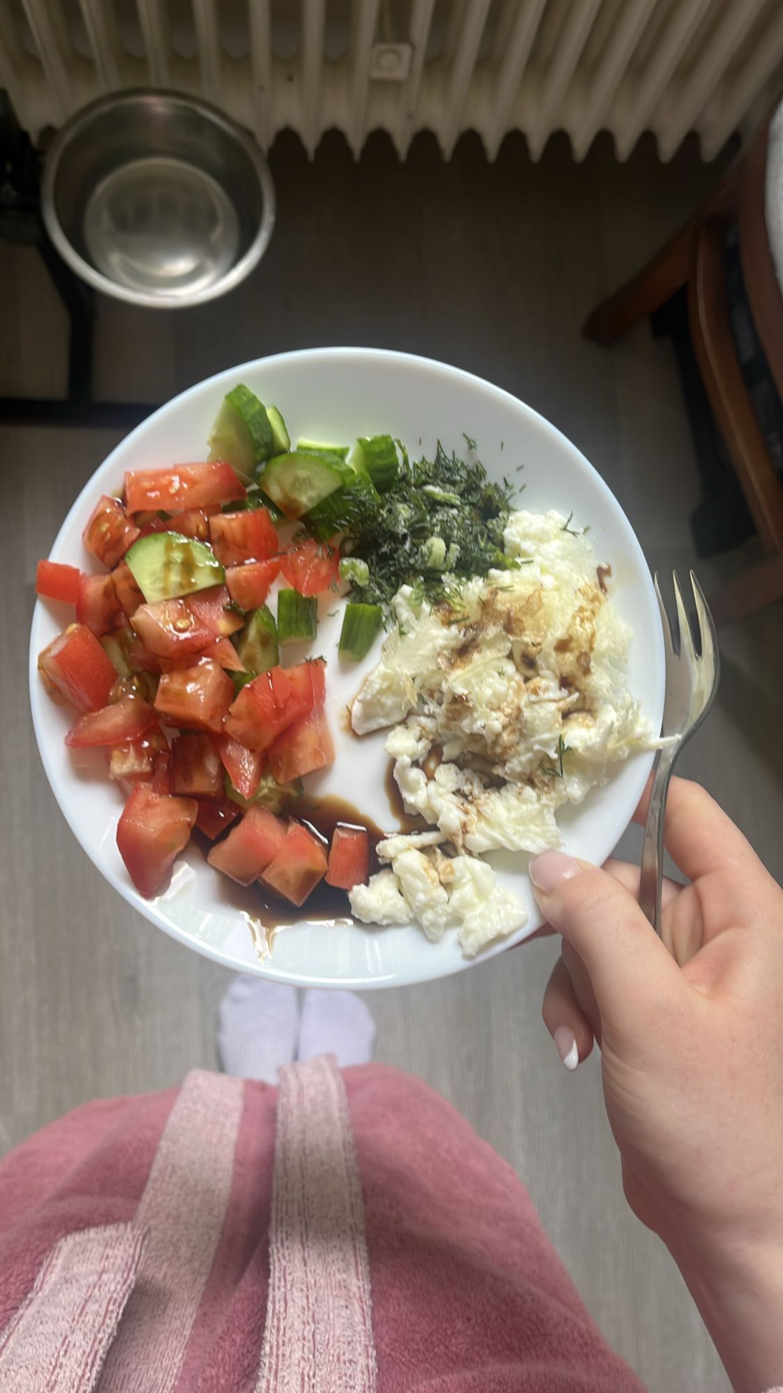 Овощи и яичный белок