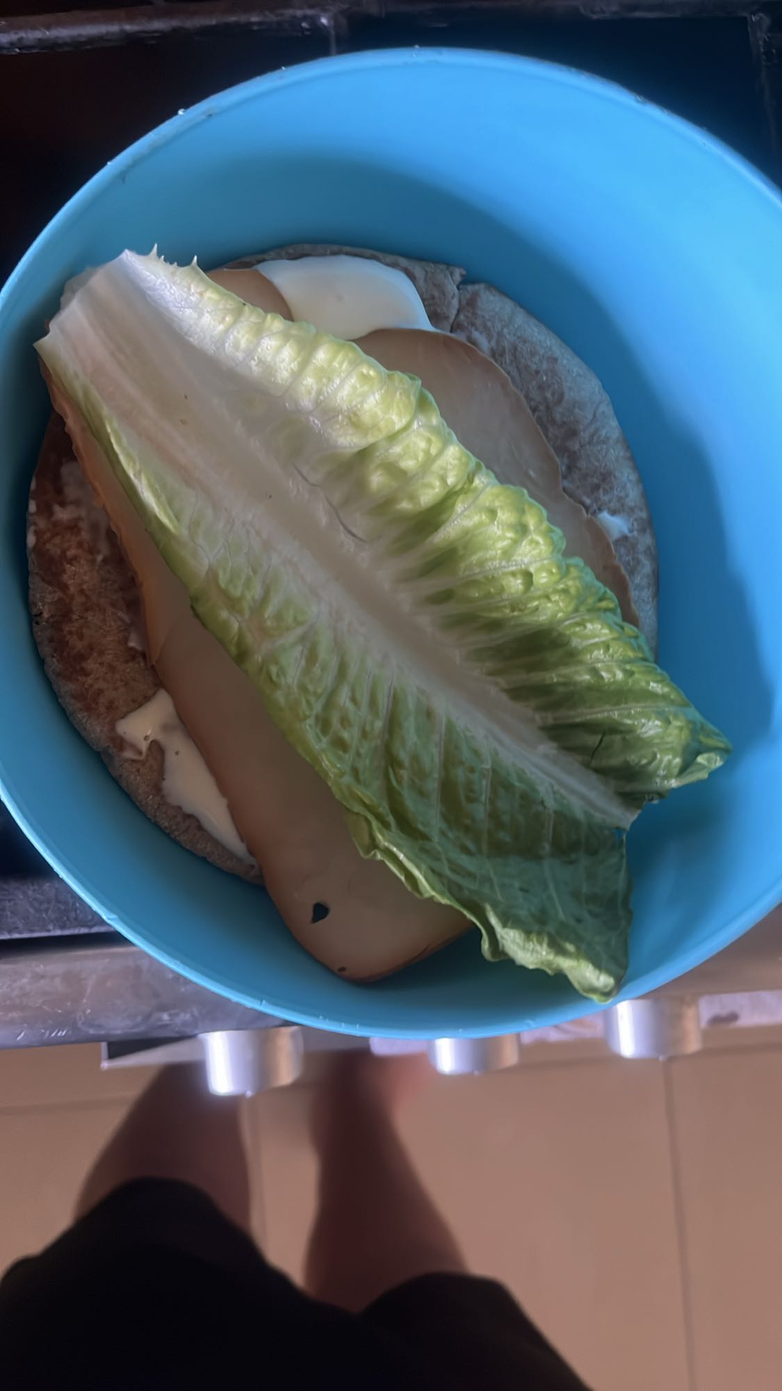 Turkey wrap with lettuce
