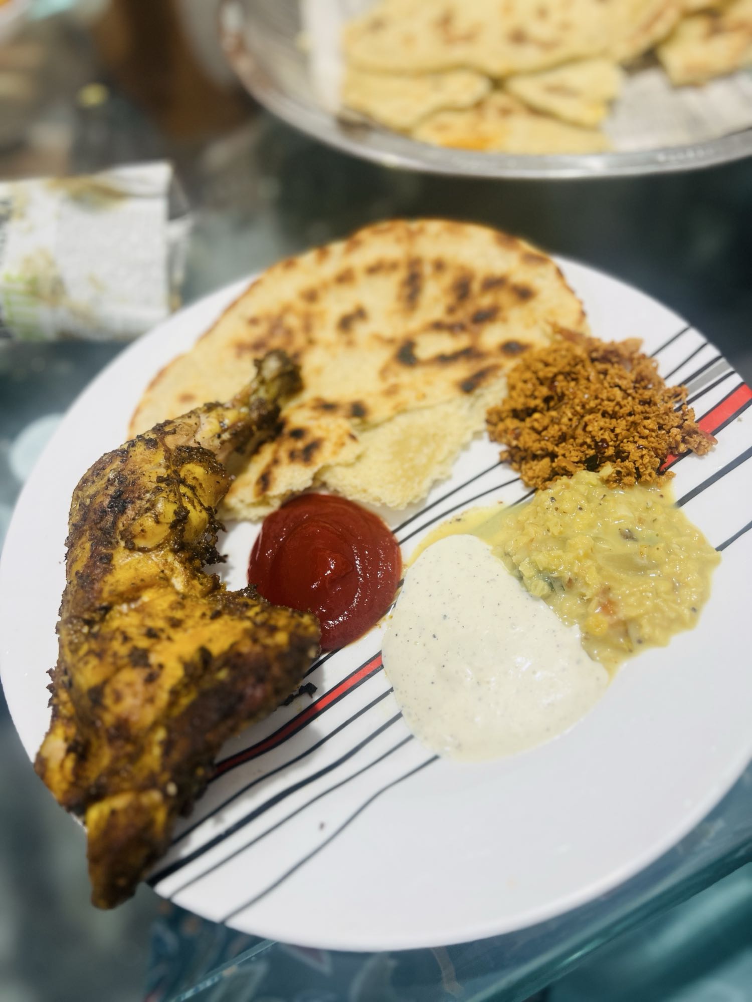 Grilled Chicken with Naan