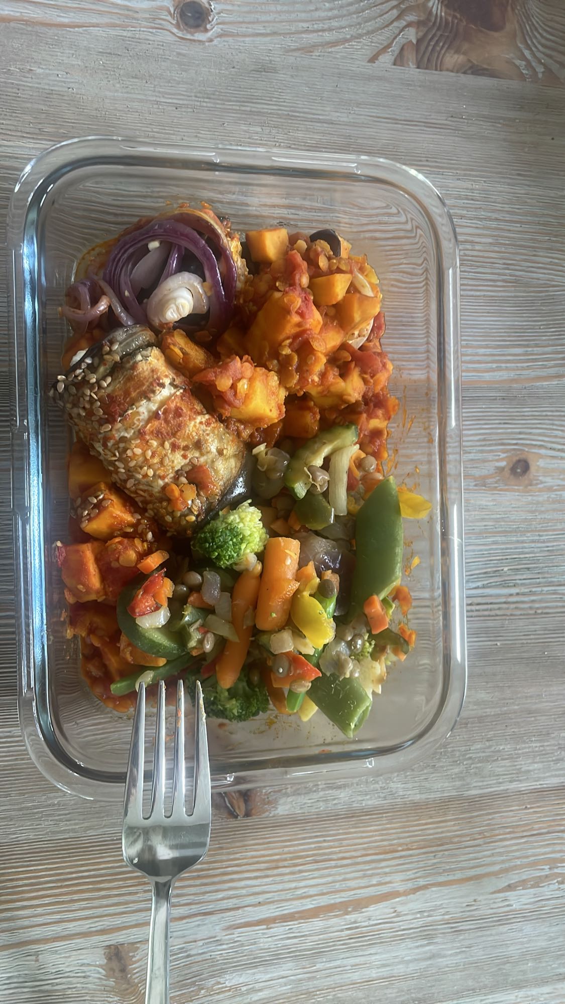 Pieczone warzywa z bakłażanem