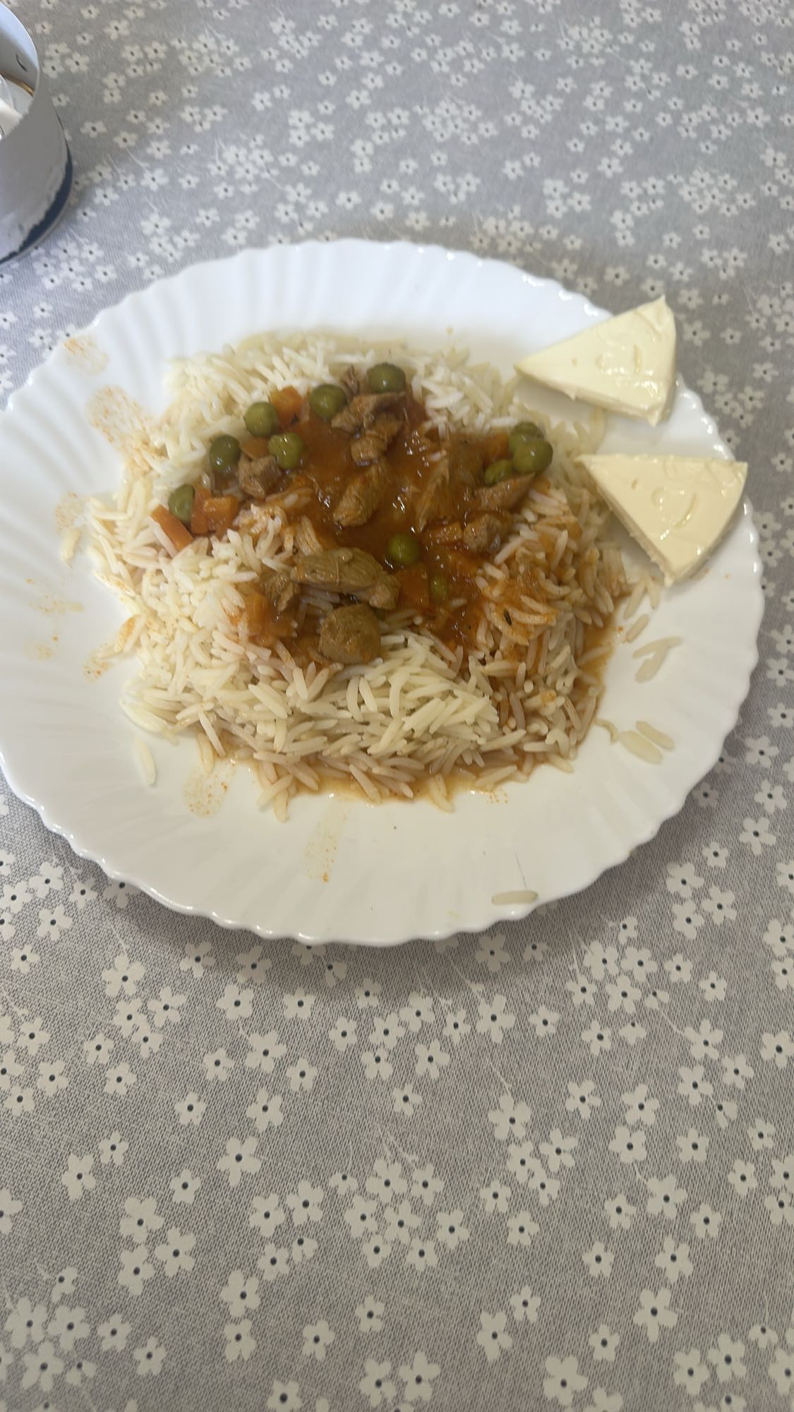Riz sauce légumes et fromage