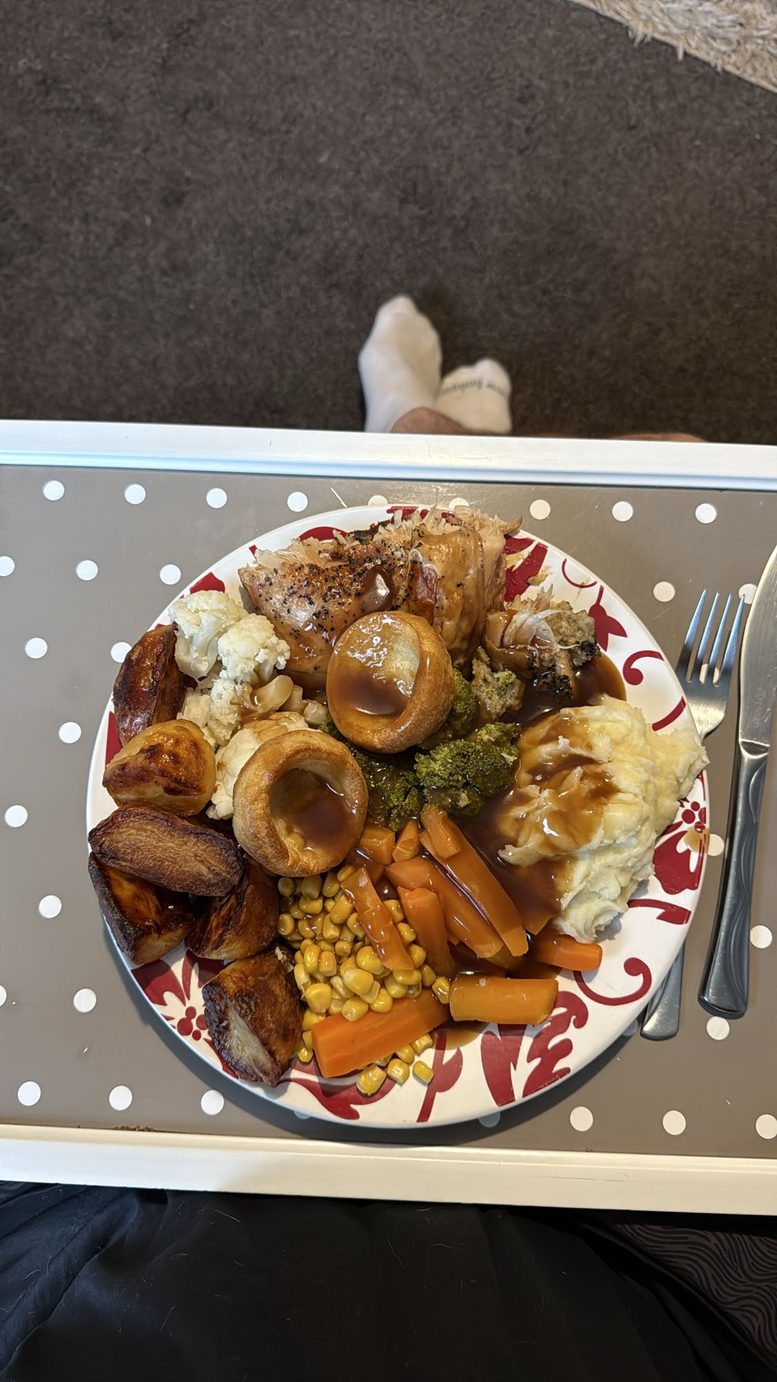 Roast dinner plate