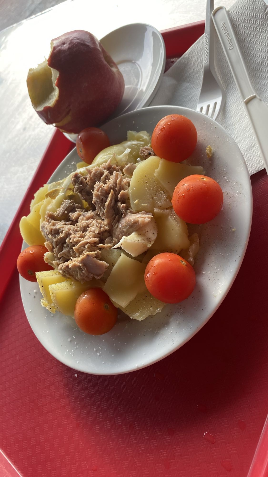 ensalada de atún y papa