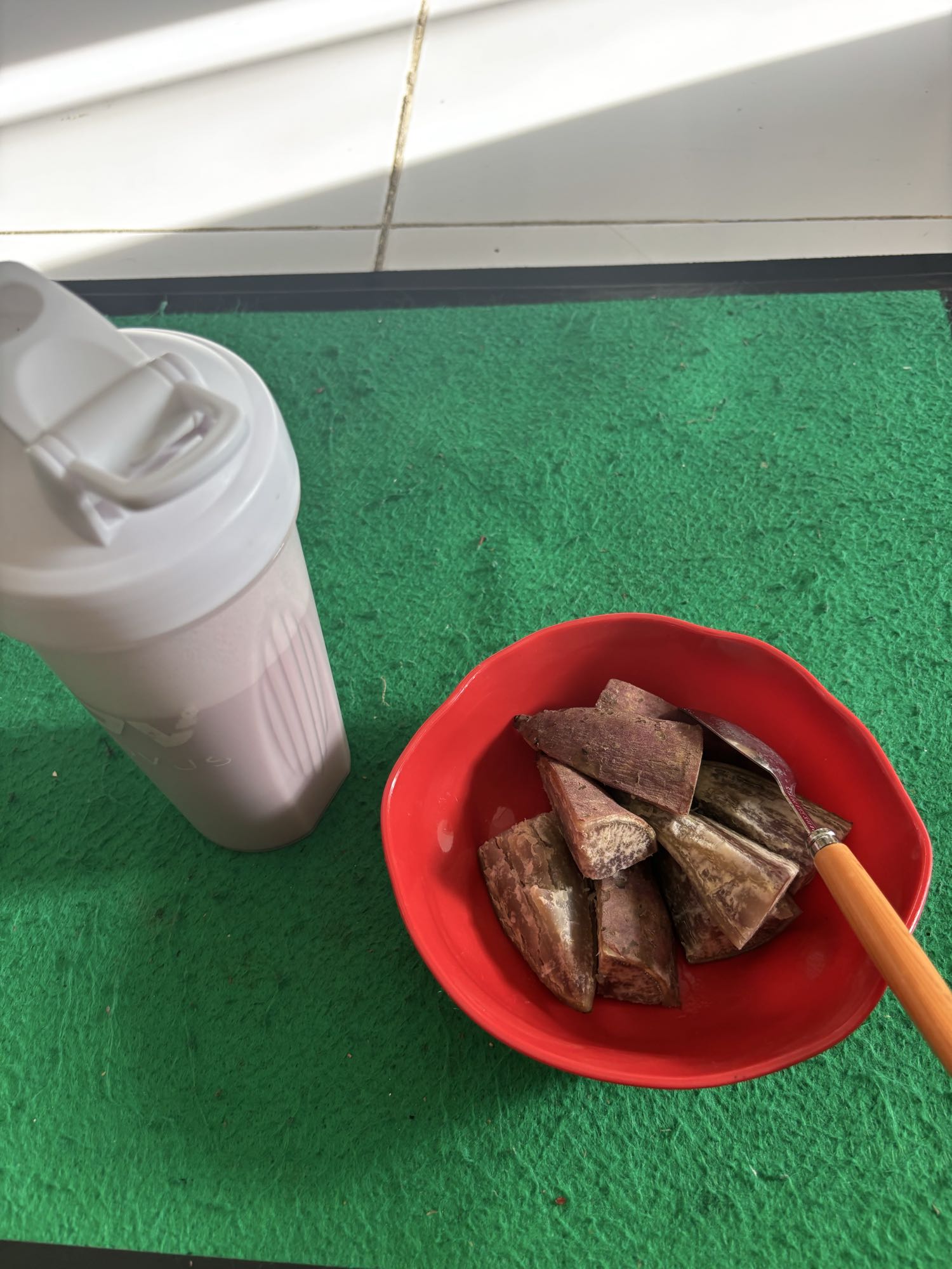 Ubi rebus dan susu protein