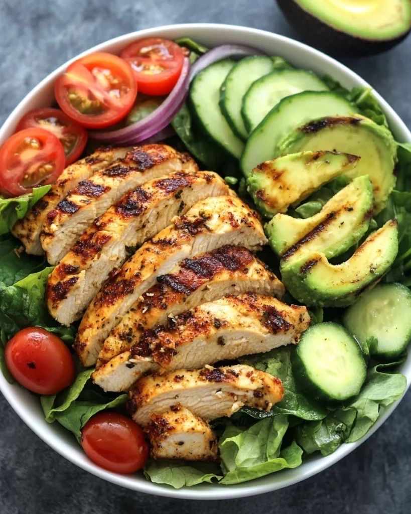 Ensalada de pollo y aguacate