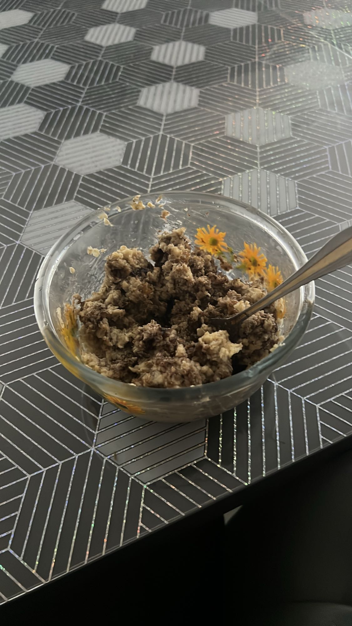 Chocolate oatmeal bowl