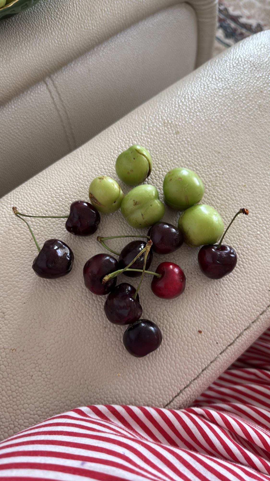 Erik ve kiraz tabağı