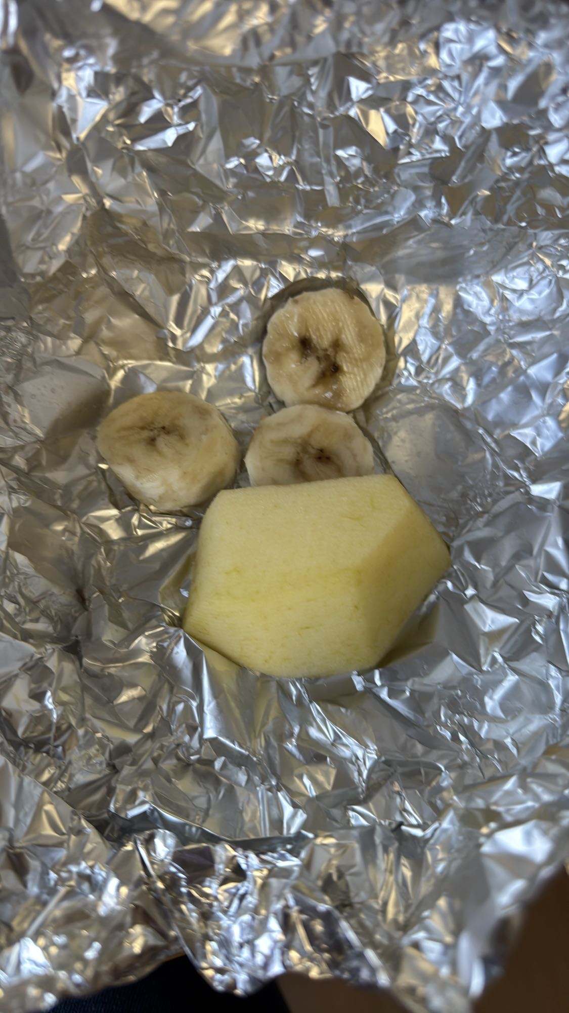 Bananen und Apfel Snack