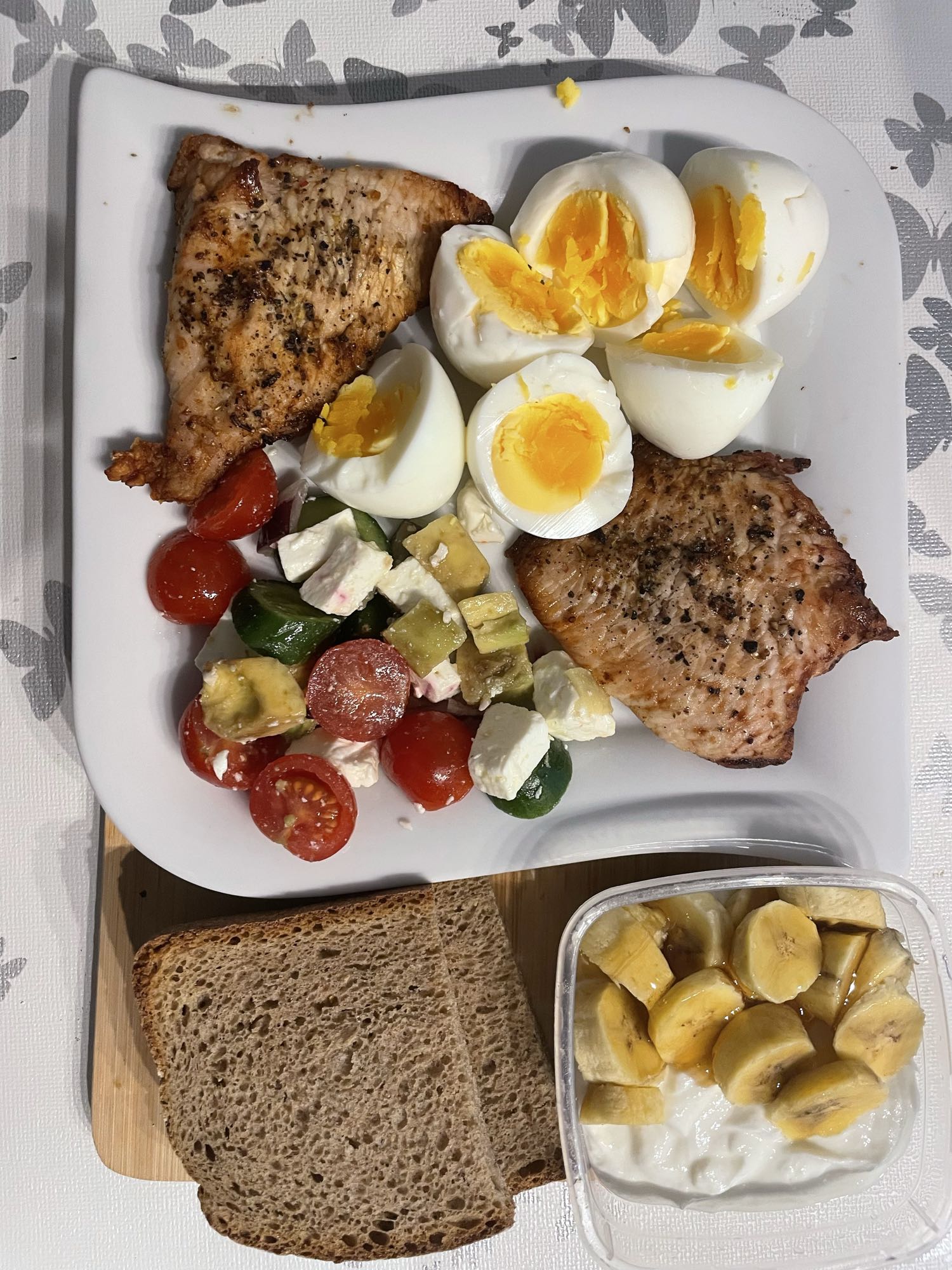 Gesundes Frühstücksteller