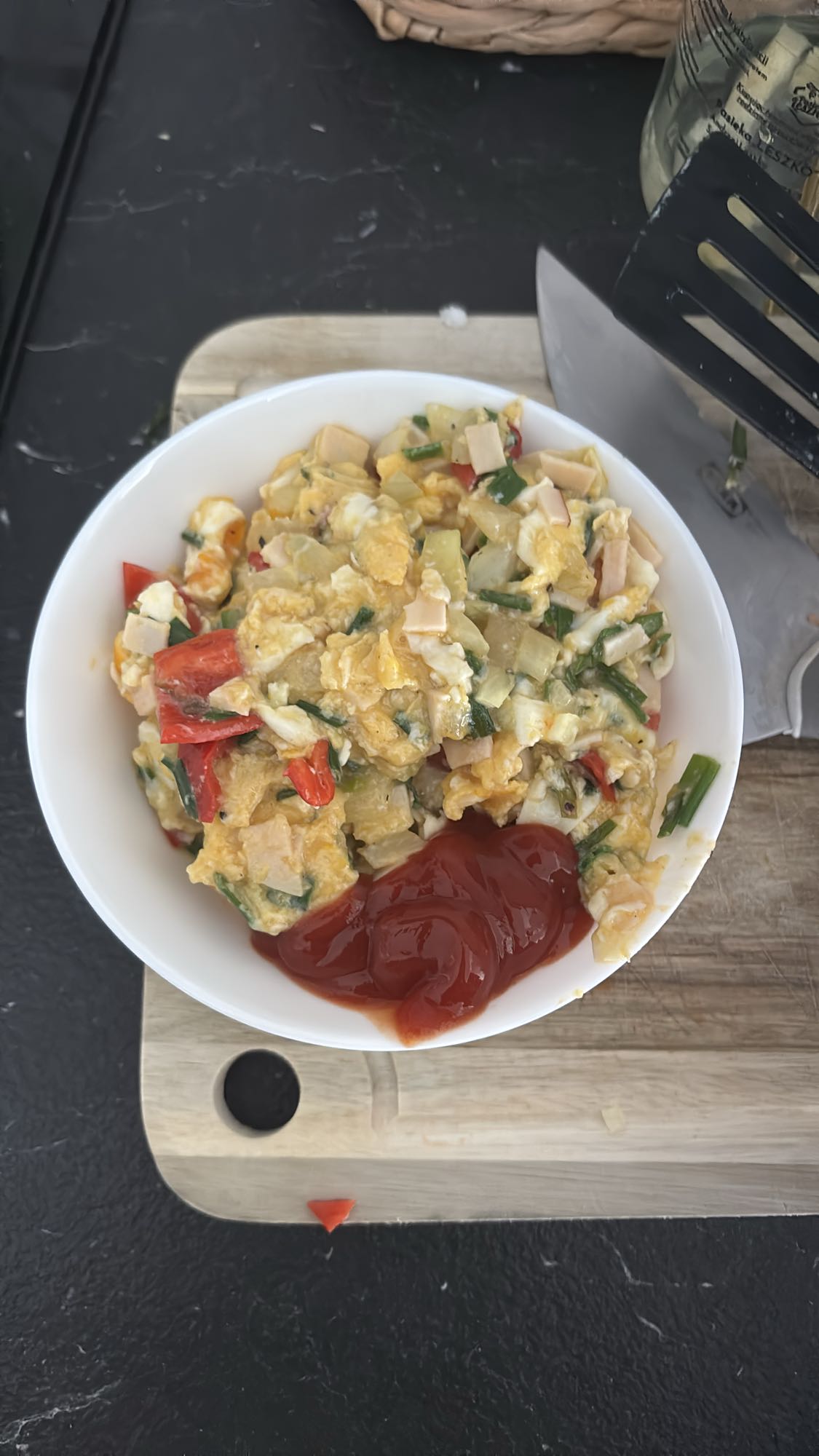 Jajecznica z warzywami