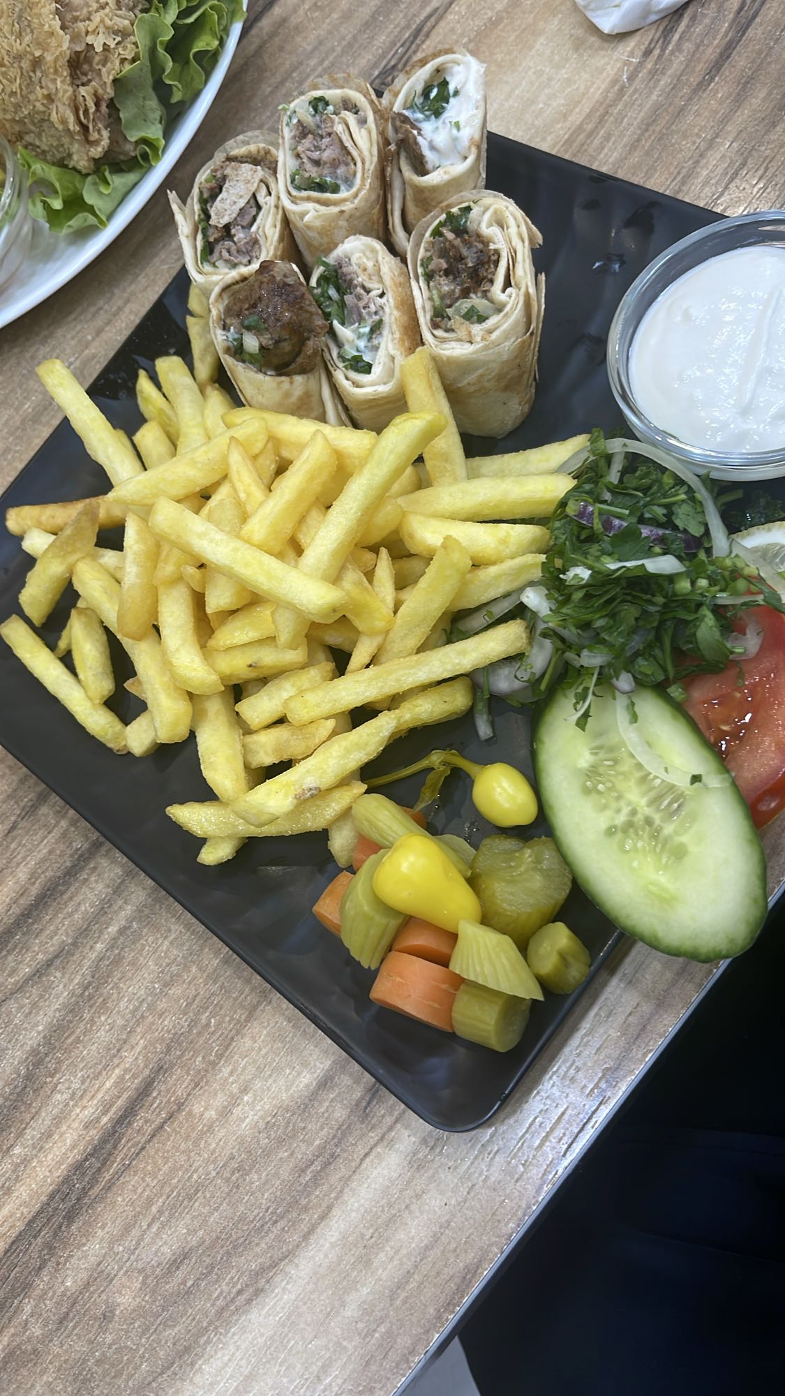 شاورما لحم مع بطاطا