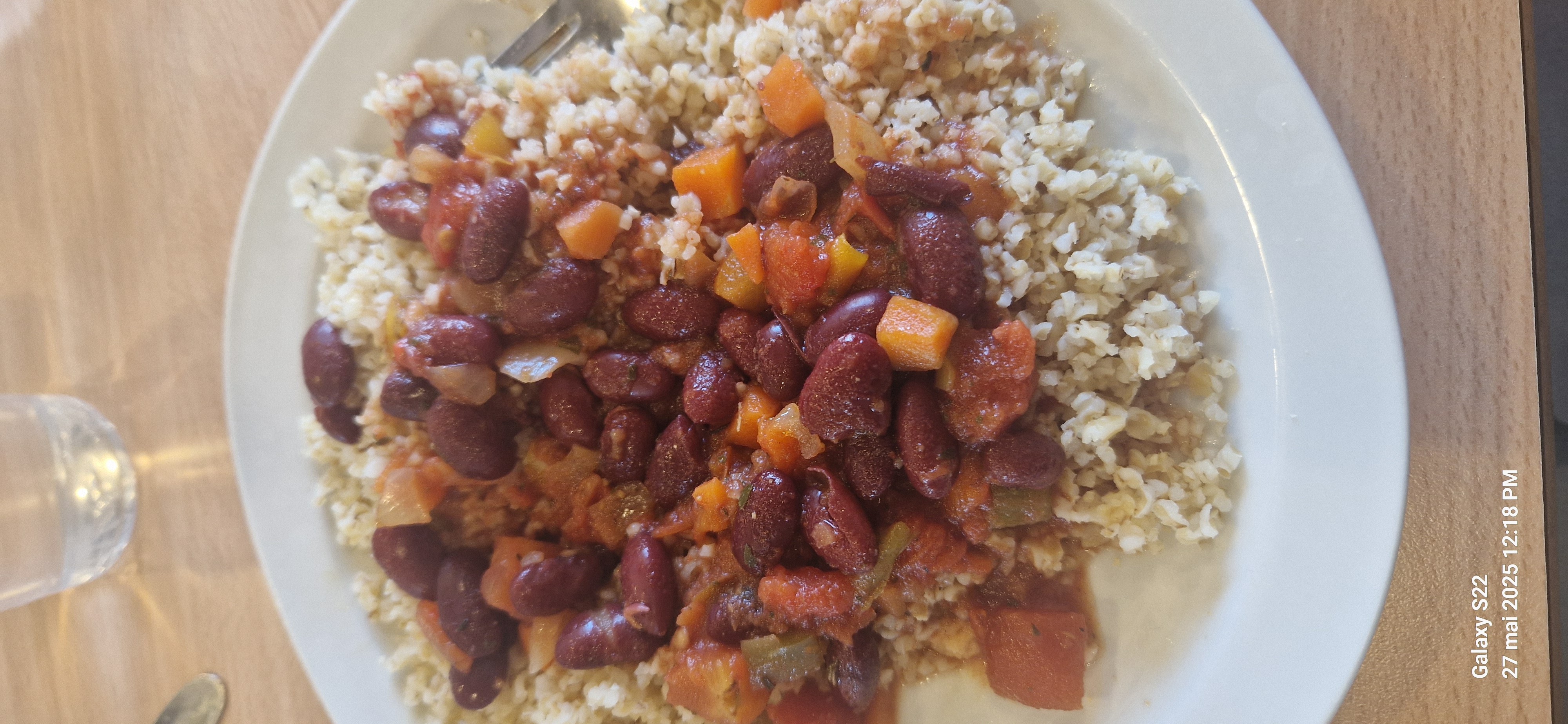 Blé complet et haricots