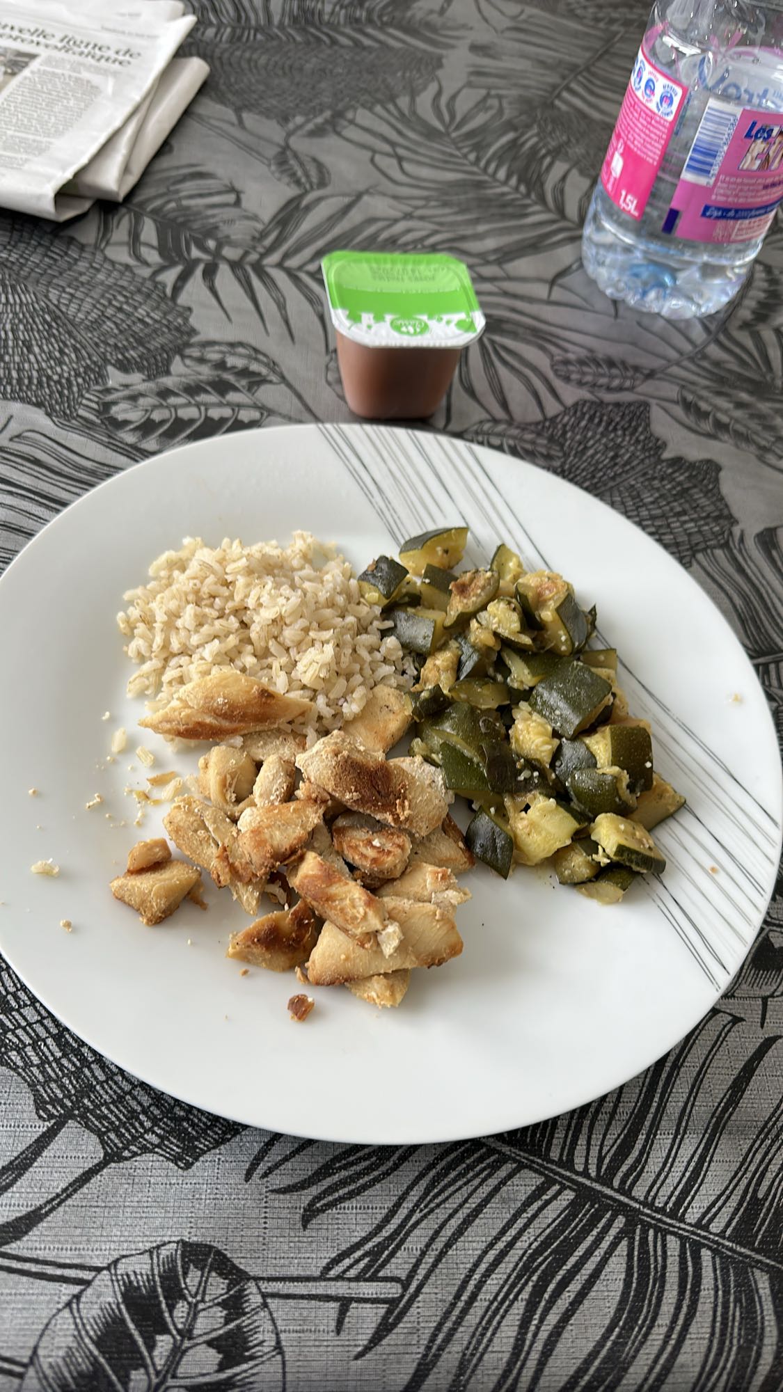 Poulet riz courgettes