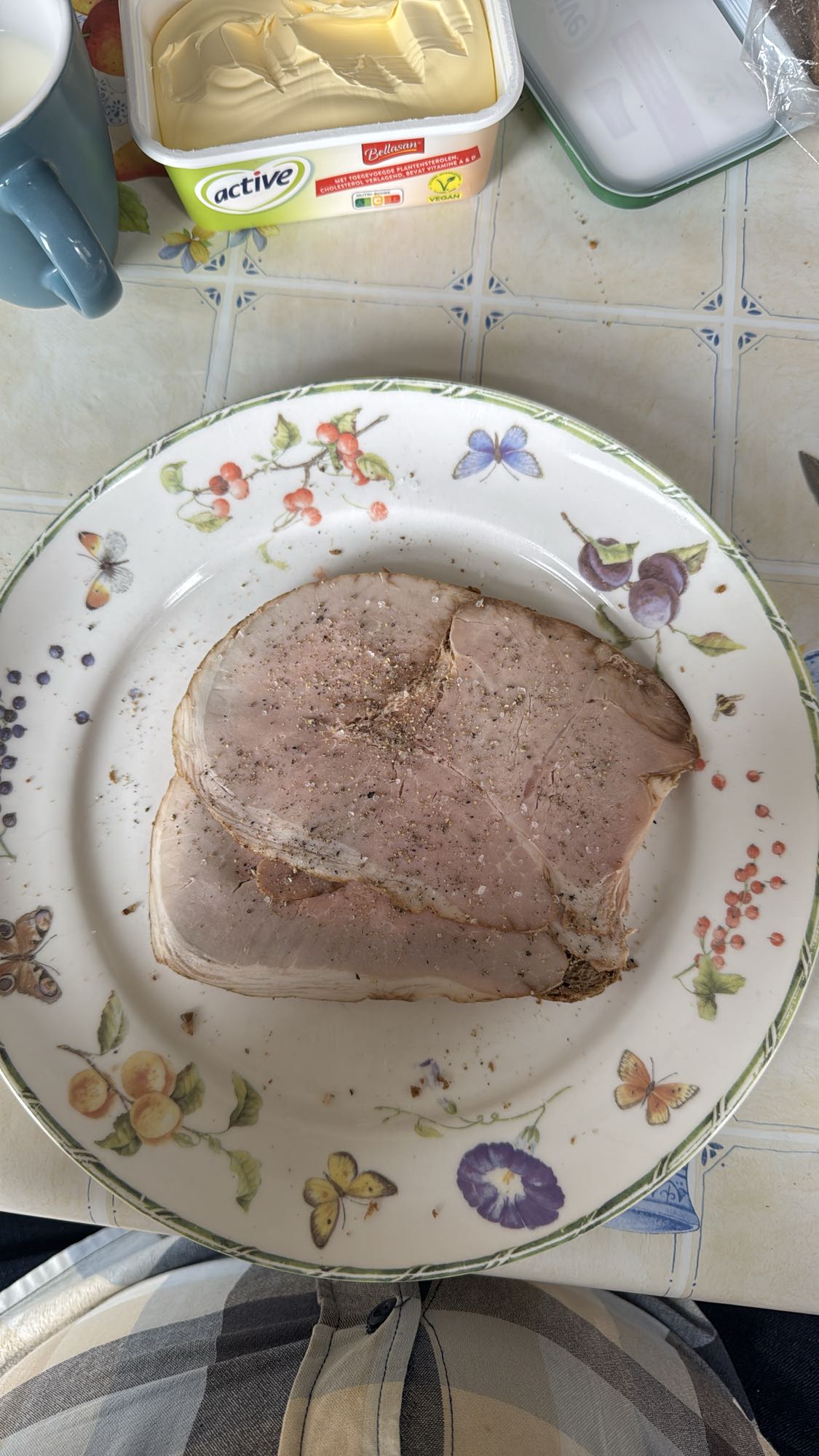 gekruide varkensvleesplak