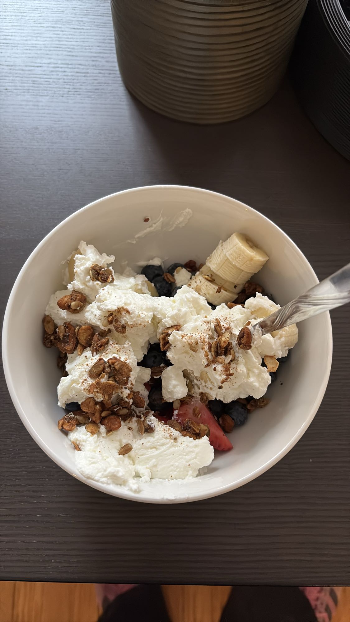 Greek yogurt fruit bowl
