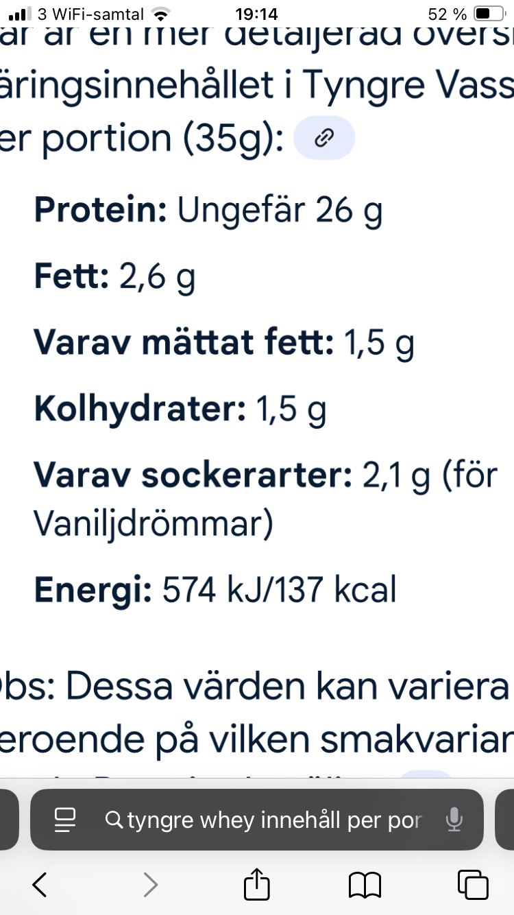 Tyngre Vassle Vaniljdröm