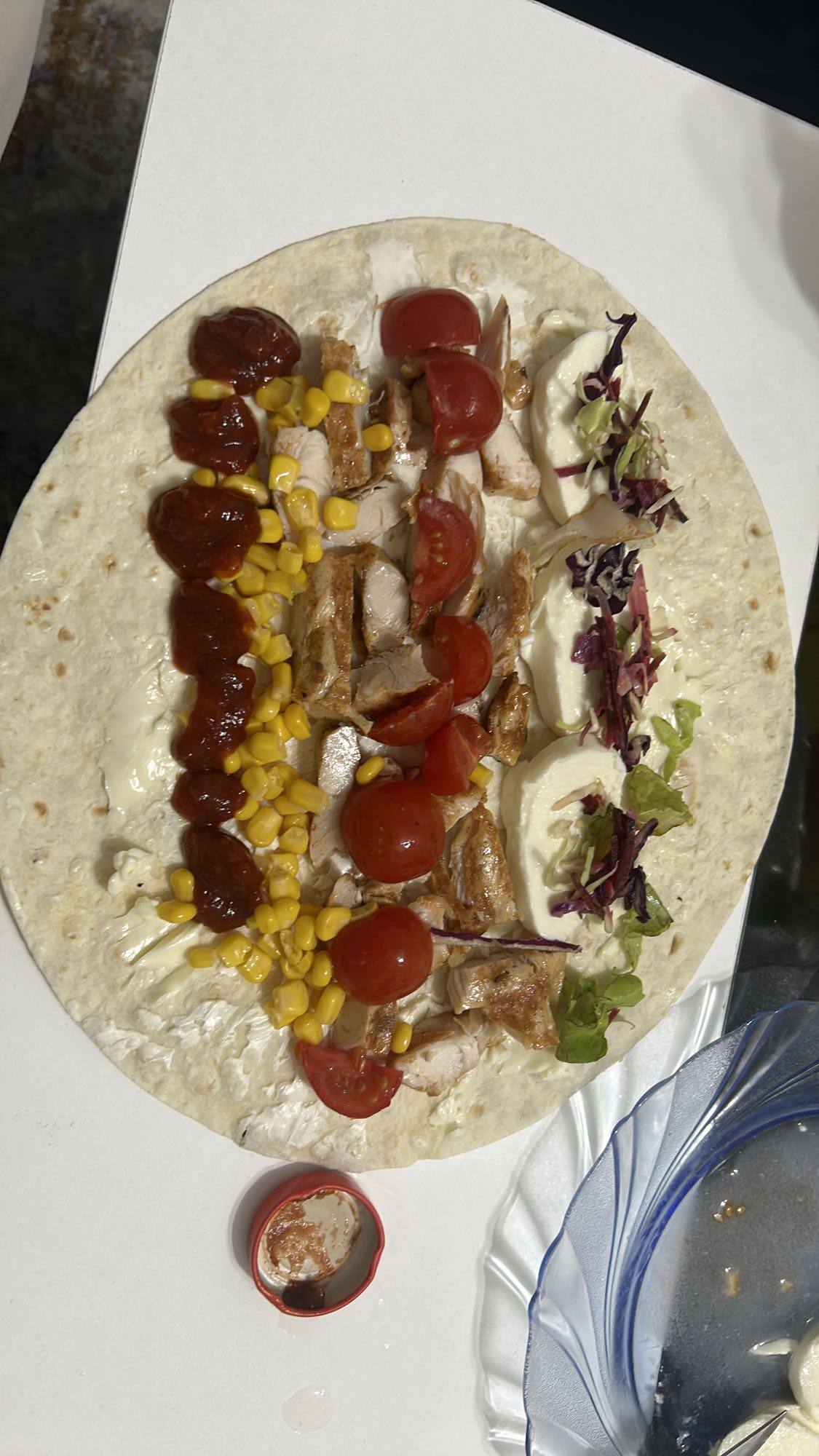Chicken veggie wrap