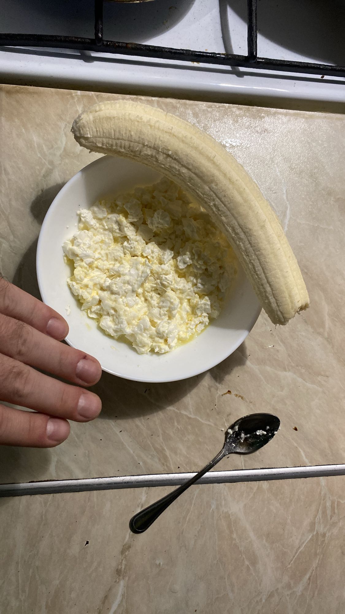 творог с бананом