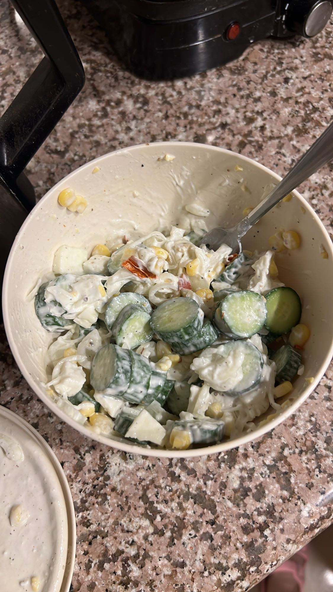 Creamy cucumber salad