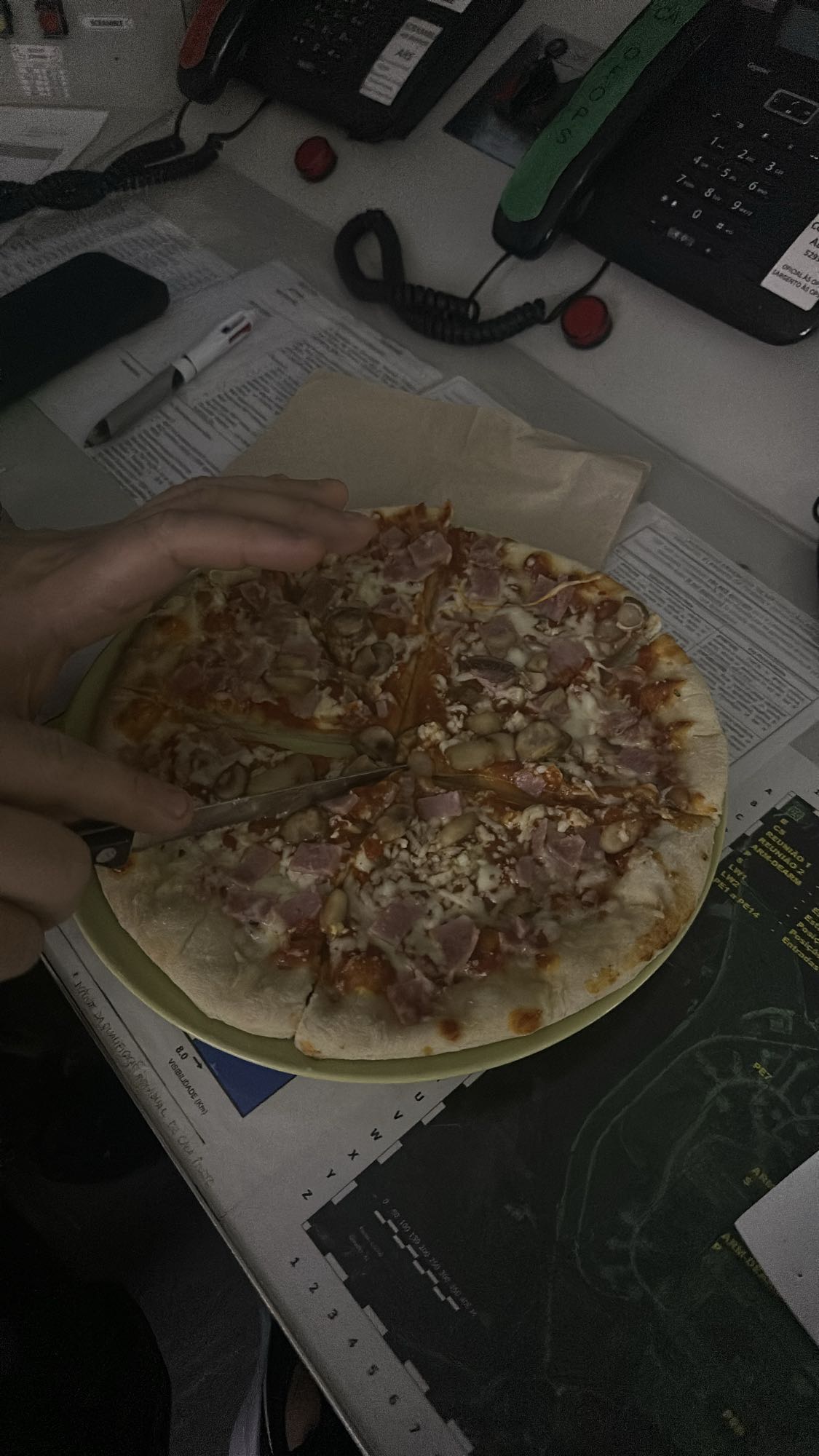 Pizza de presunto