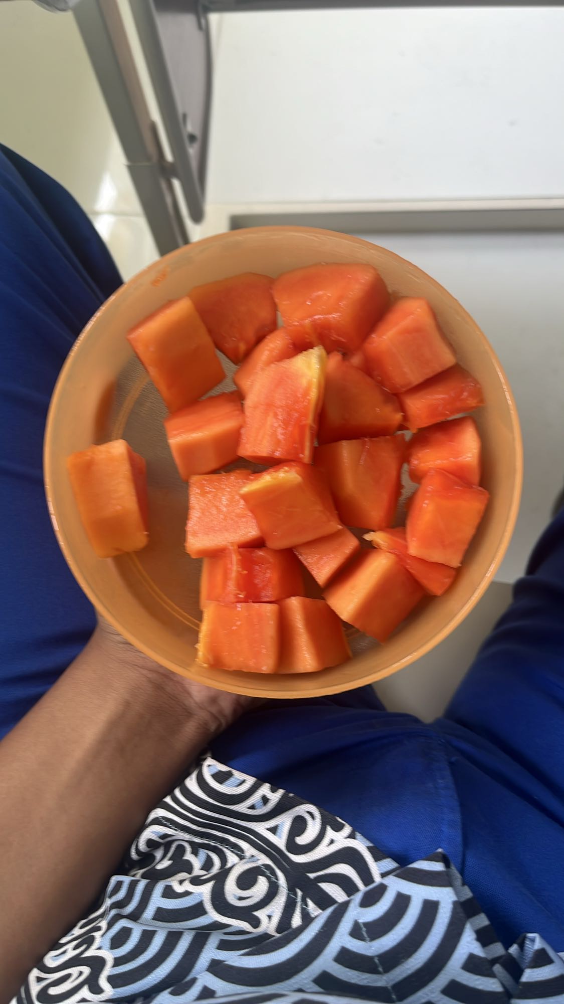 Potongan pepaya segar